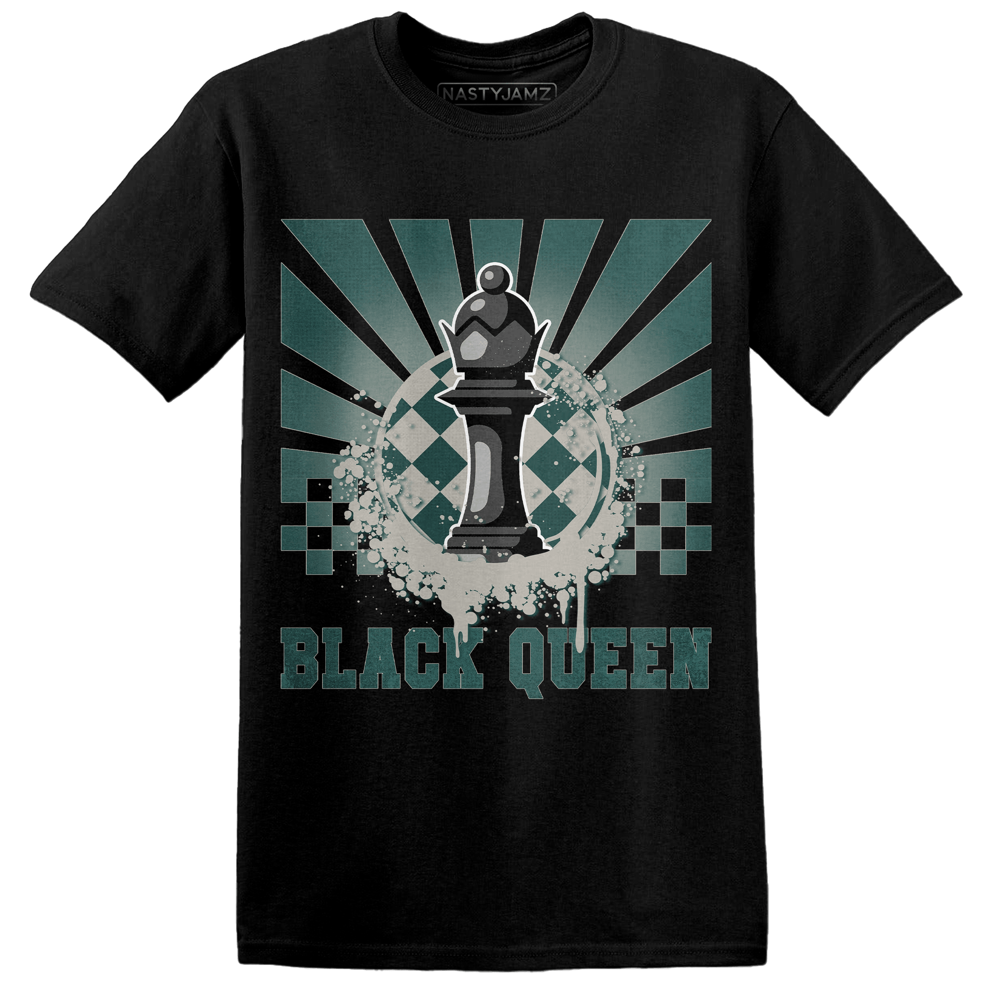 Oxidized Green 4s T Shirt Match Black Queen Collection - NastyJamz