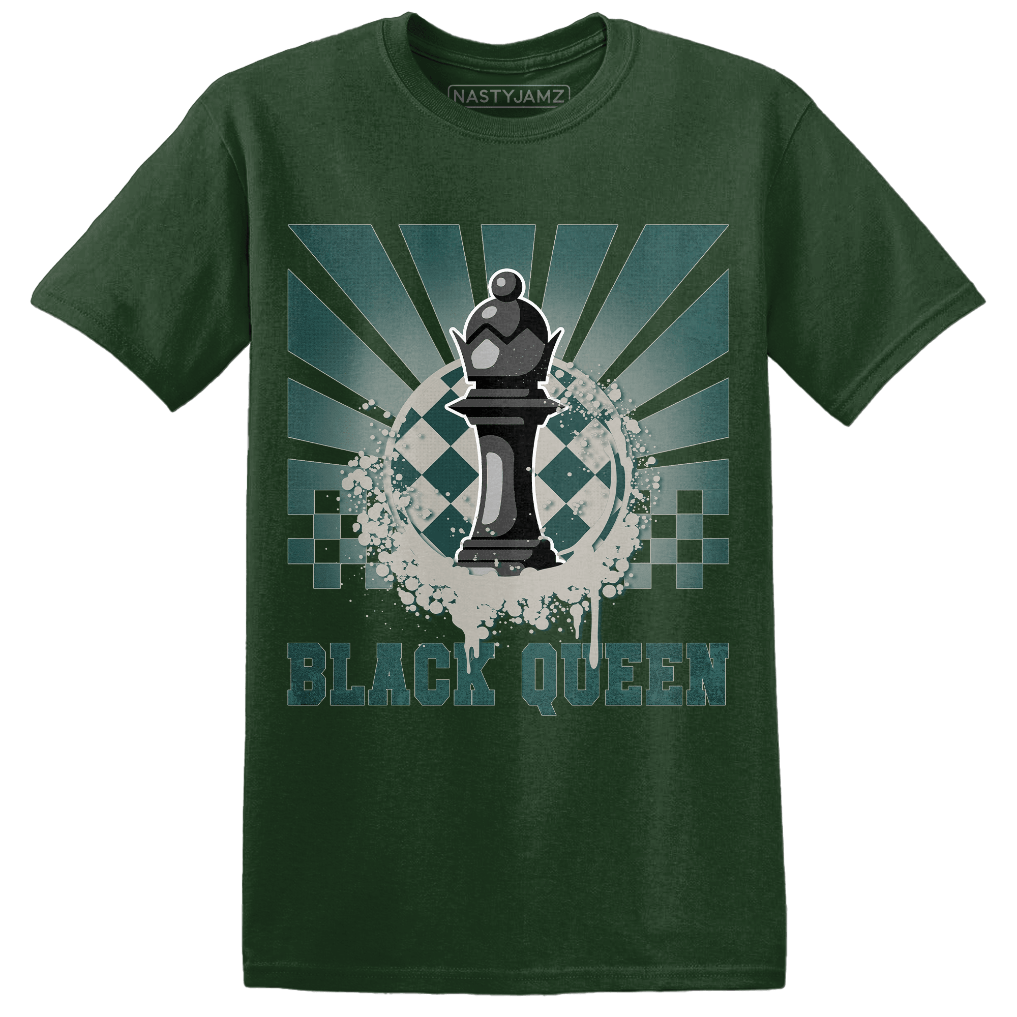 Oxidized Green 4s T Shirt Match Black Queen Collection - NastyJamz