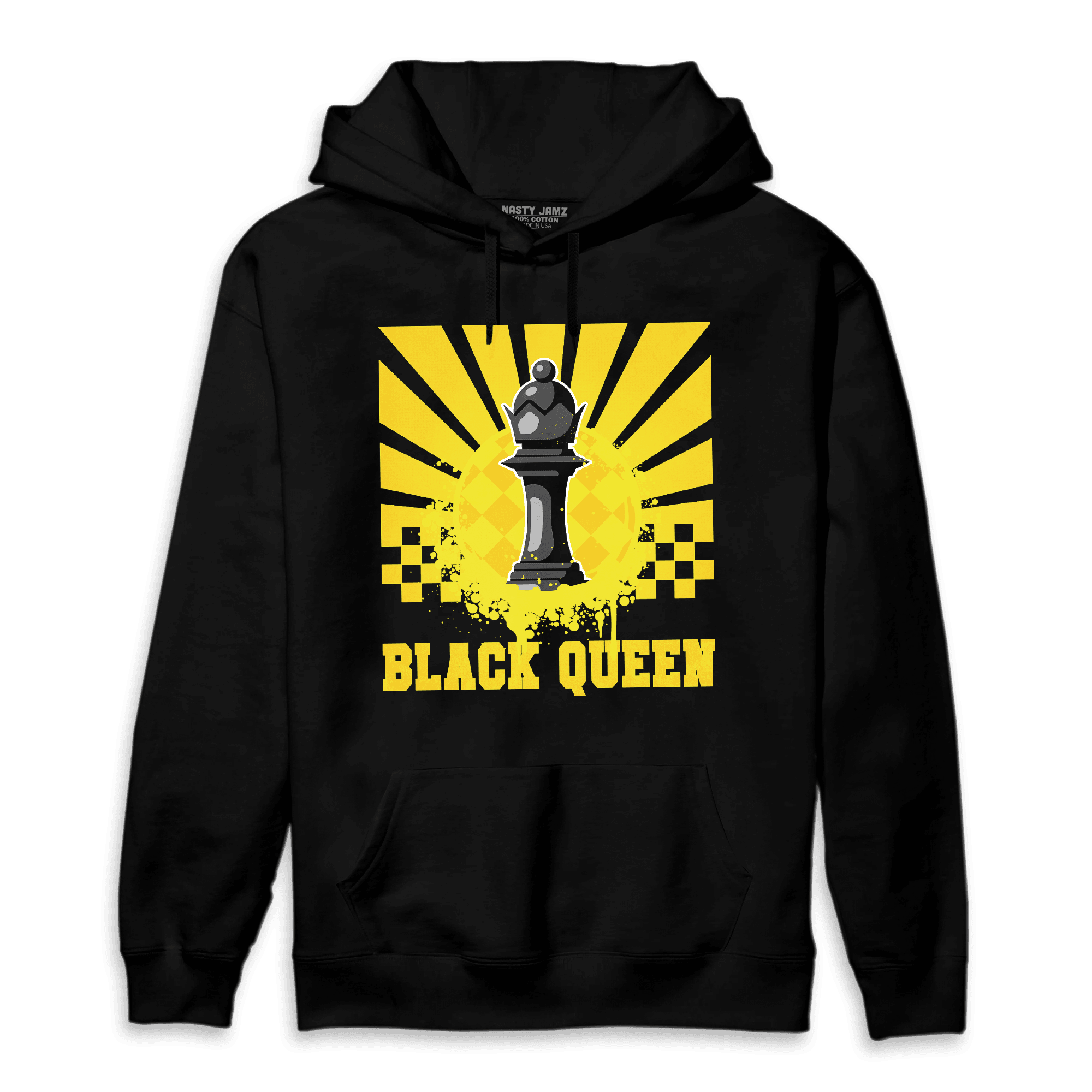 Vivid Sulfur 4s Hoodie Match Black Queen Collection - NastyJamz