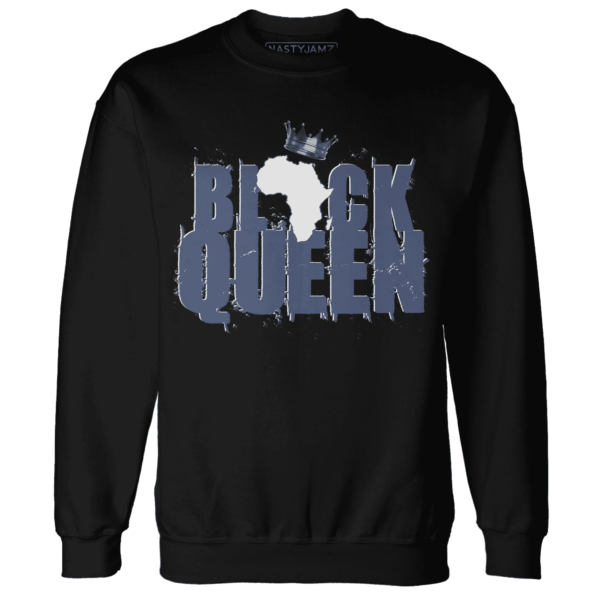 Low-Diffused-Blue-11s-Sweatshirt-Match-Black-Queen-Crown