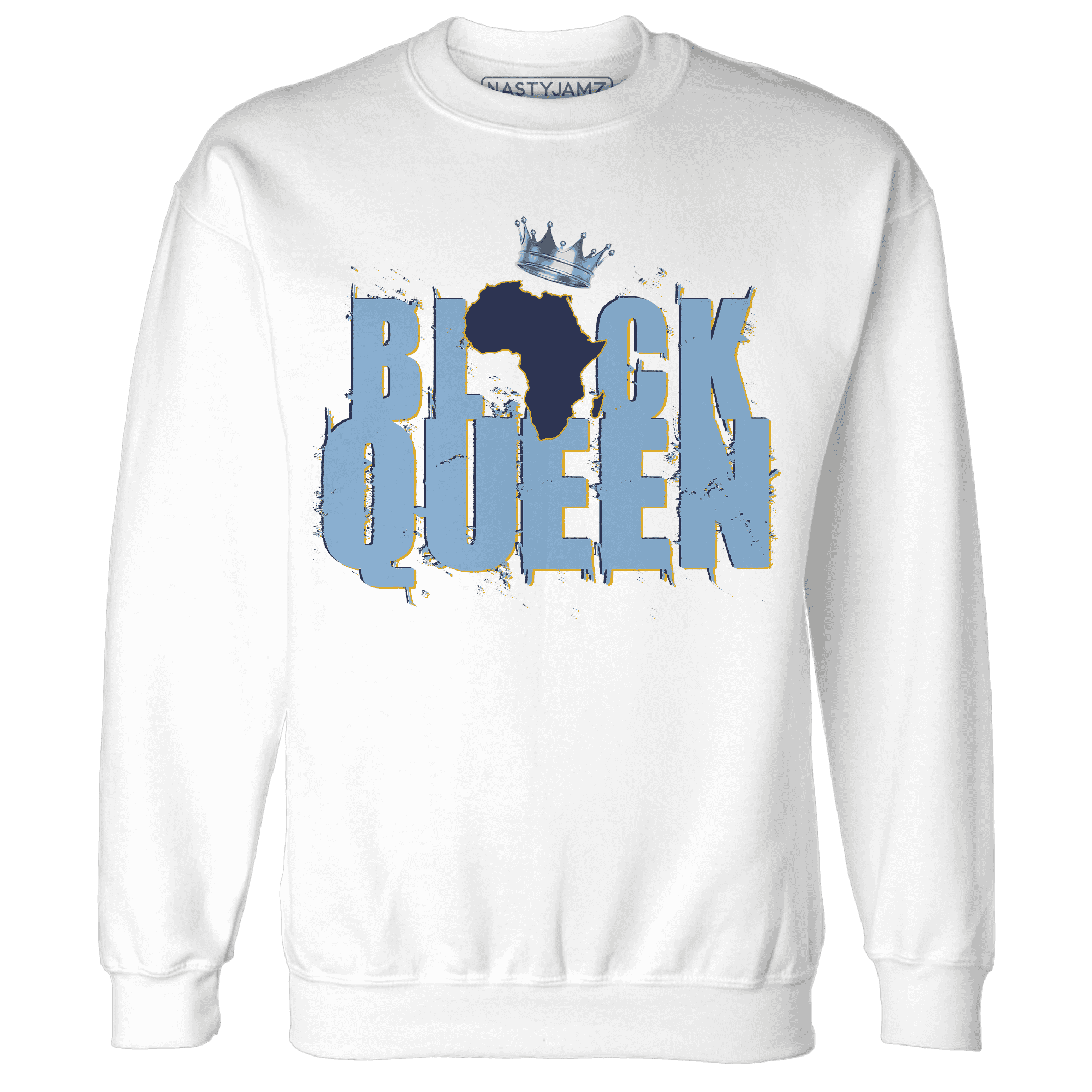 First In Flight 1s Sweatshirt Match Black Queen Crown - NastyJamz