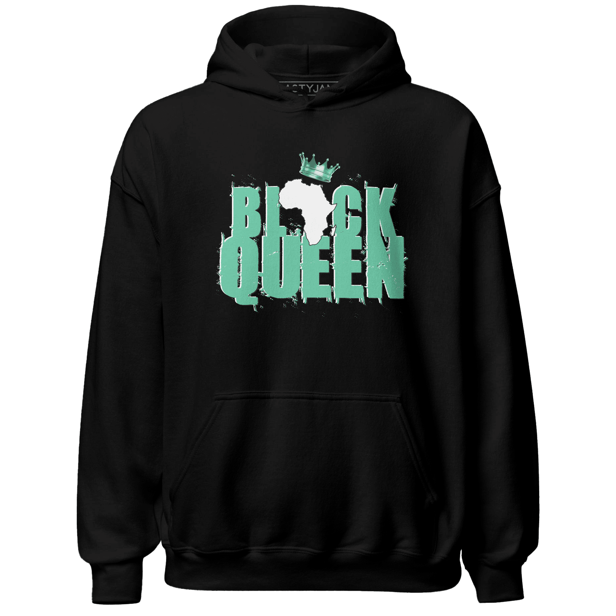 High OG Green Glow 1s Hoodie Match Black Queen Crown - NastyJamz
