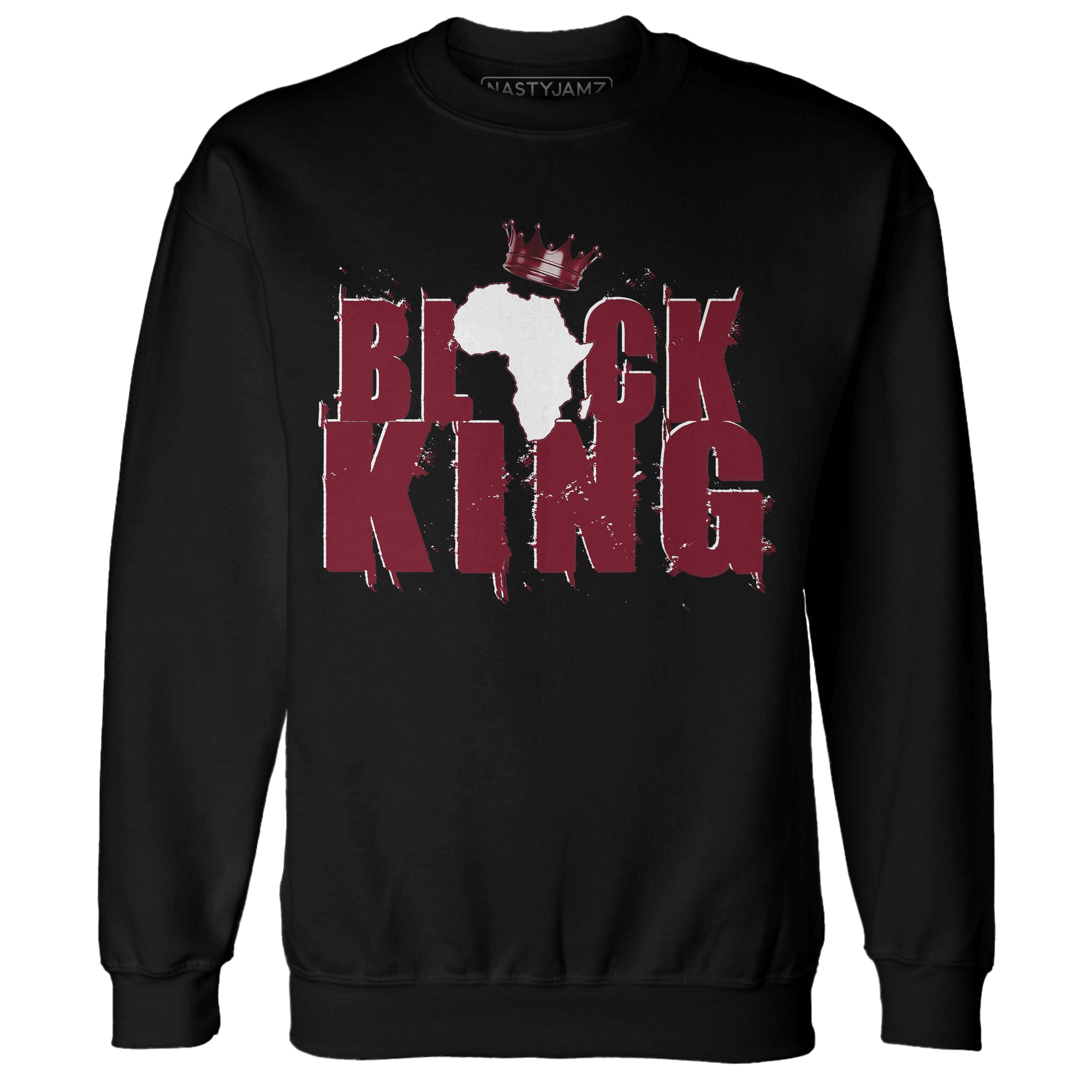 High White Team Red 1s Sweatshirt Match Black Queen Crown - NastyJamz