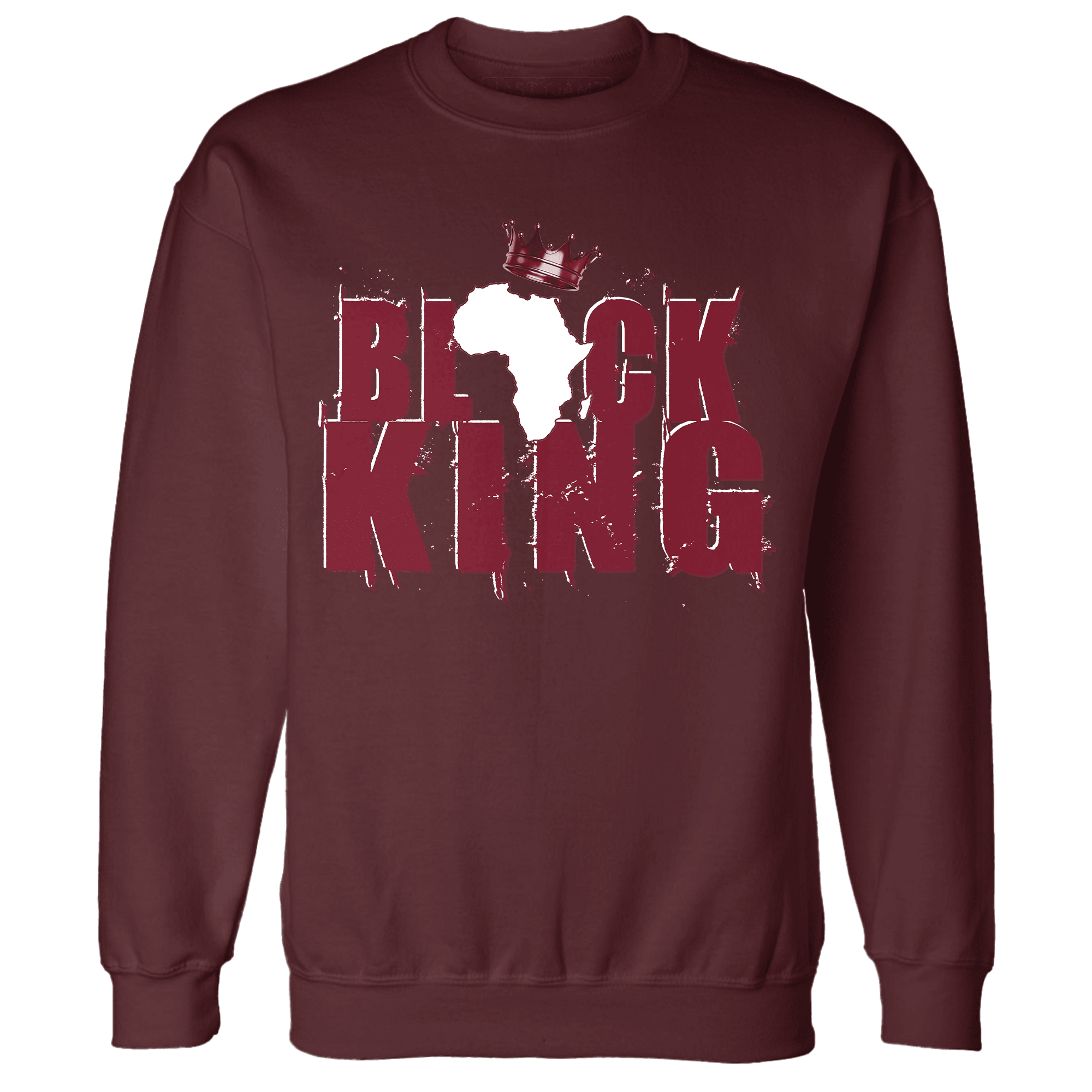 High White Team Red 1s Sweatshirt Match Black Queen Crown - NastyJamz