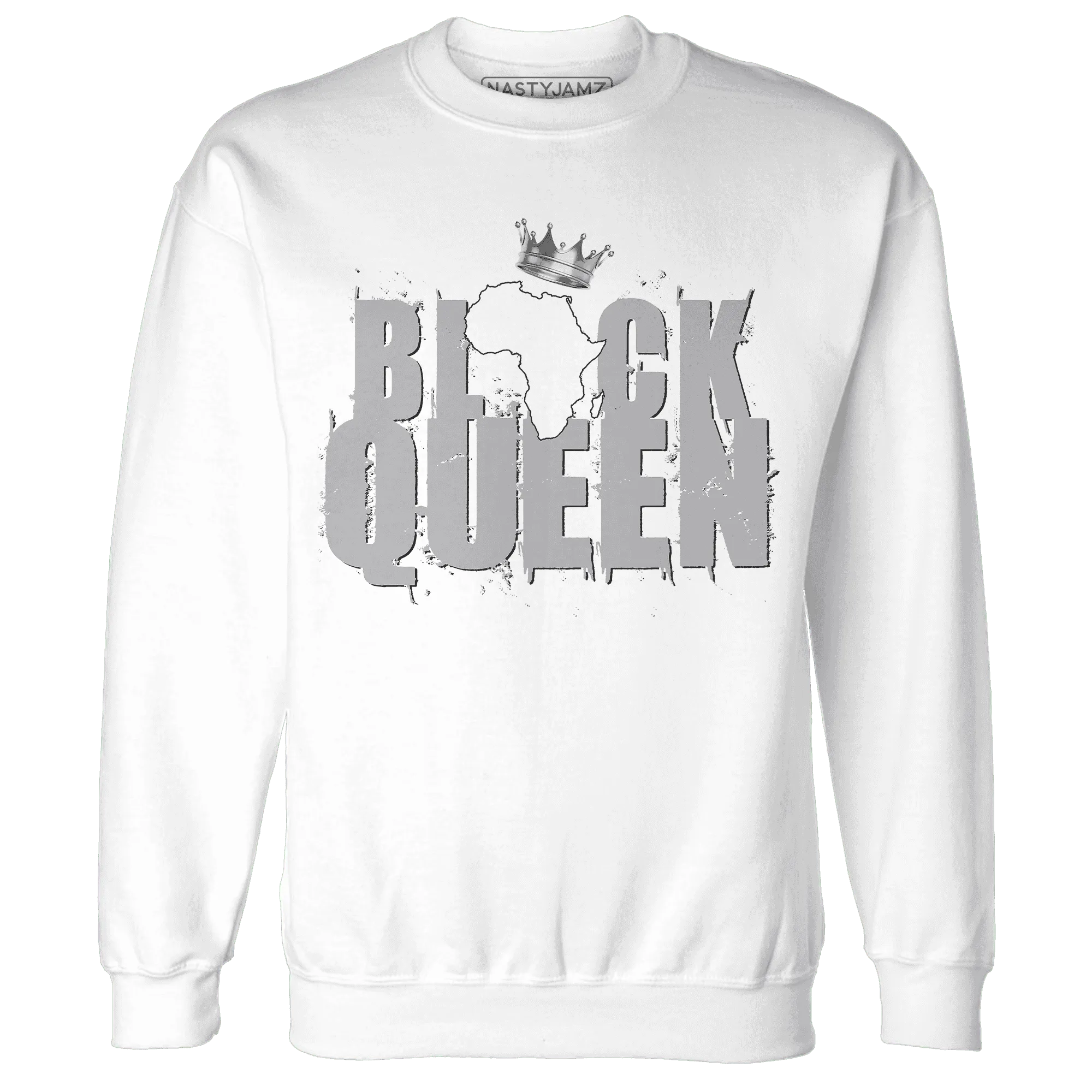 Wolf-Grey-1s-Sweatshirt-Match-Black-Queen-Crown