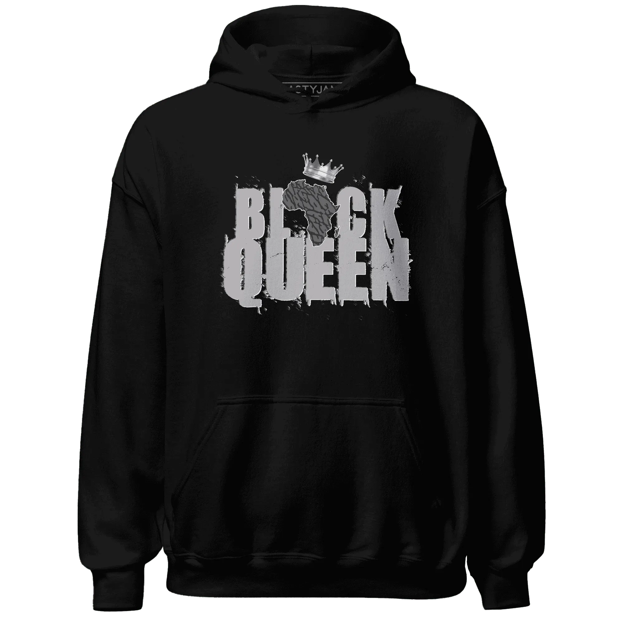 Cement-Grey-3s-Hoodie-Match-Black-Queen-Crown