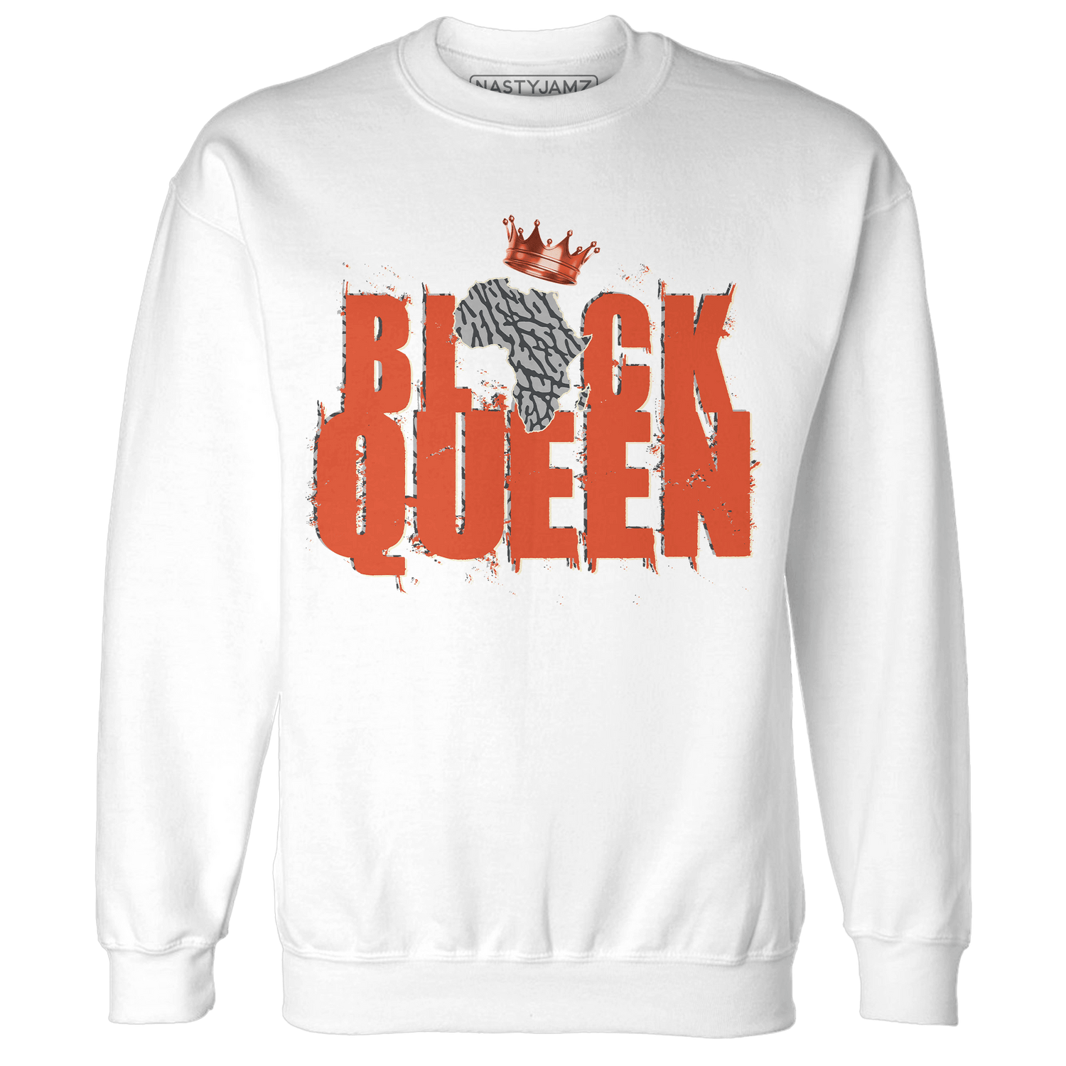 Georgia Peach 3s Sweatshirt Match Black Queen Crown - NastyJamz