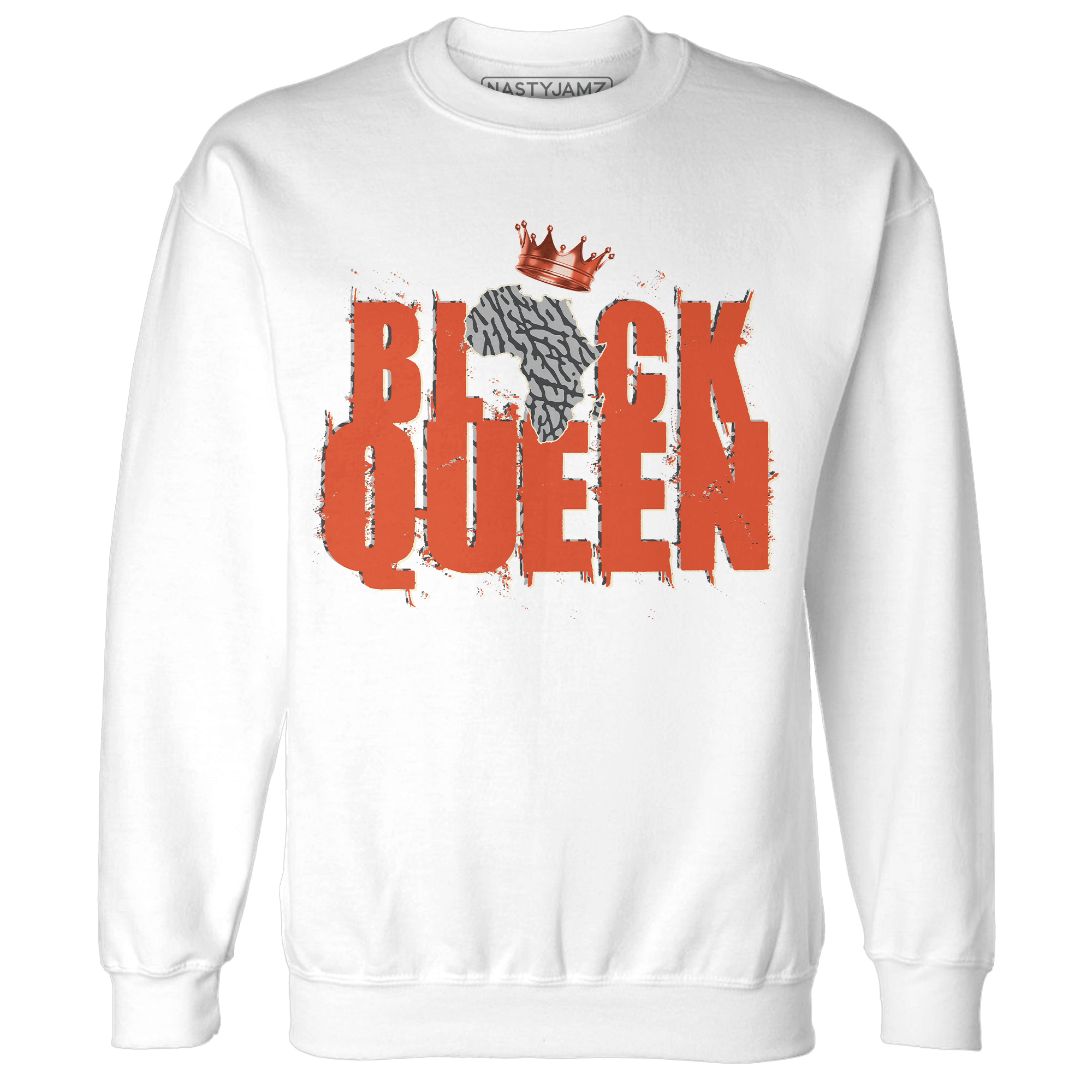 Georgia Peach 3s Sweatshirt Match Black Queen Crown - NastyJamz