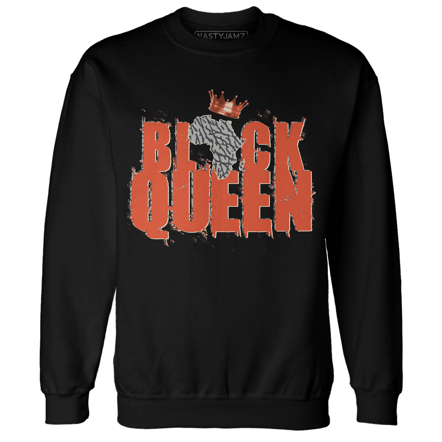 Georgia Peach 3s Sweatshirt Match Black Queen Crown - NastyJamz