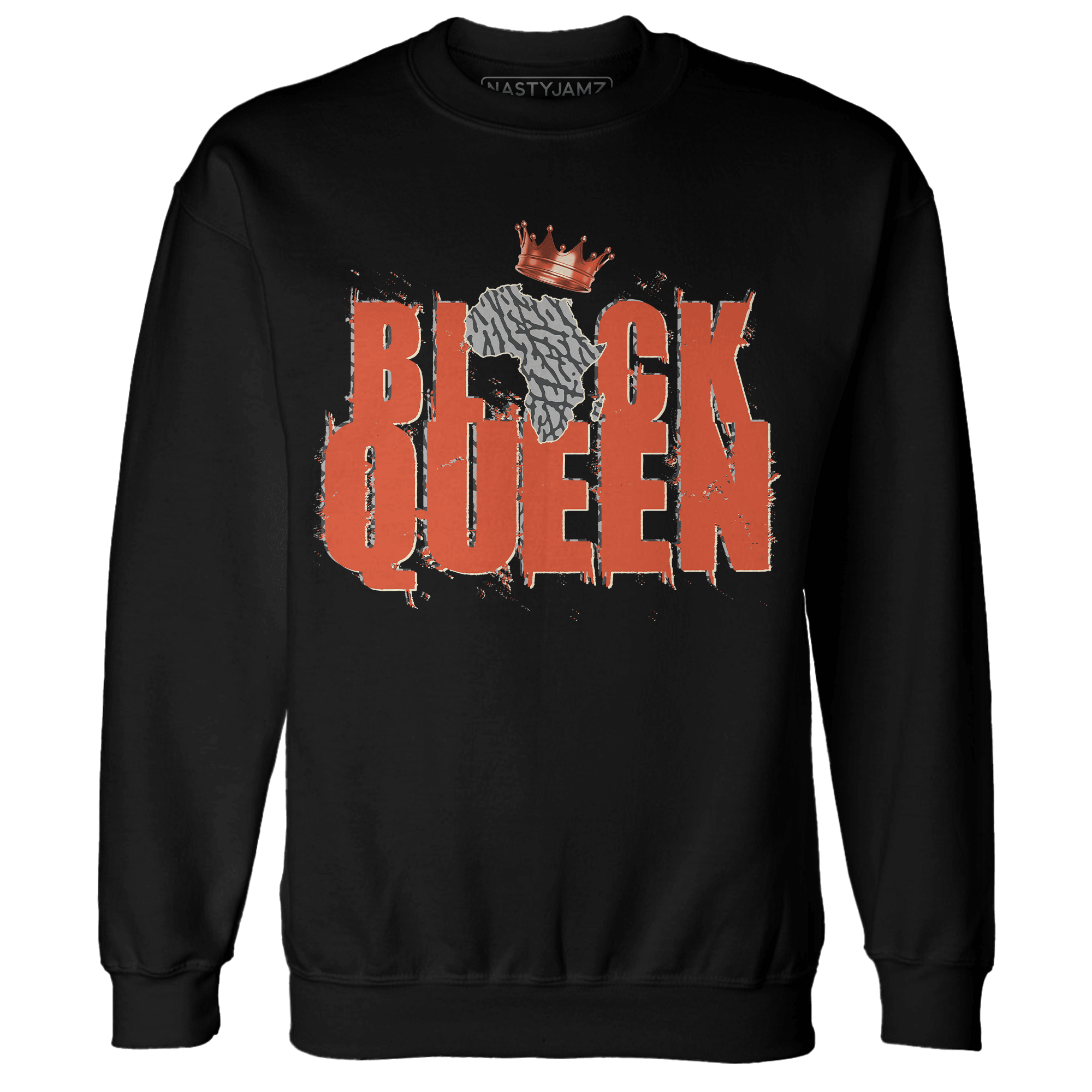 Georgia Peach 3s Sweatshirt Match Black Queen Crown - NastyJamz