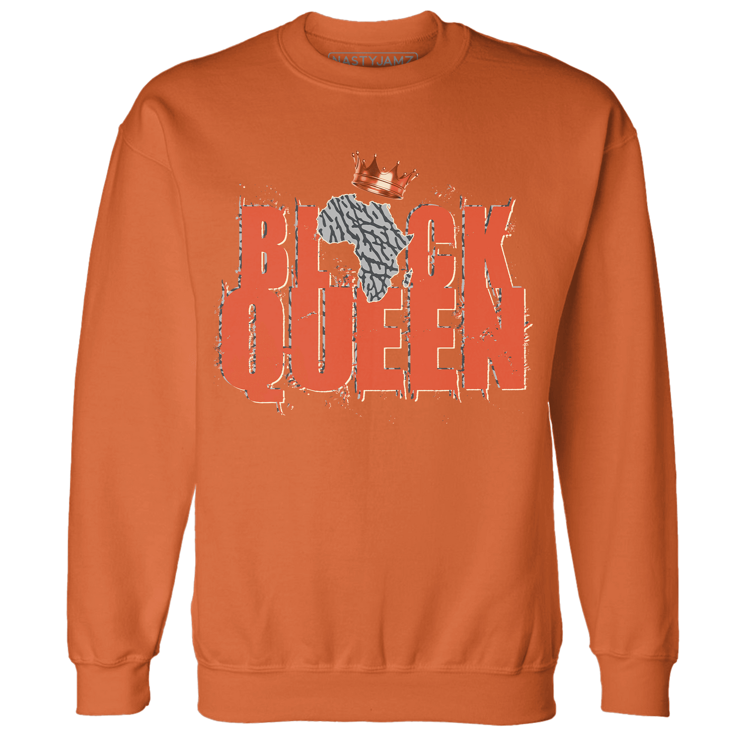 Georgia Peach 3s Sweatshirt Match Black Queen Crown - NastyJamz