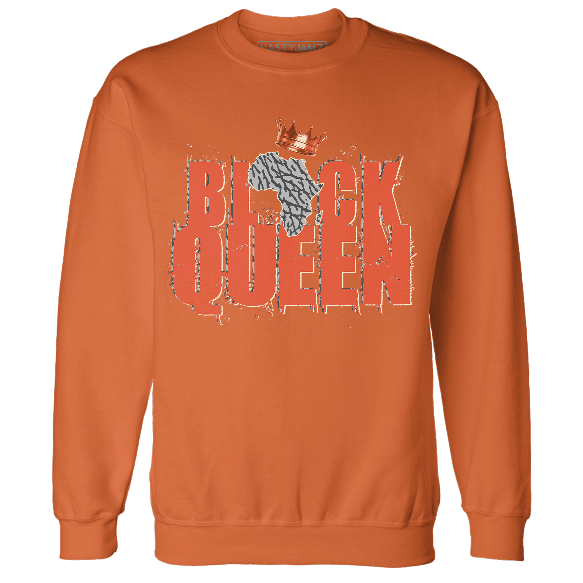 Georgia Peach 3s Sweatshirt Match Black Queen Crown - NastyJamz
