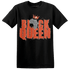 Georgia Peach 3s T Shirt Match Black Queen Crown - NastyJamz