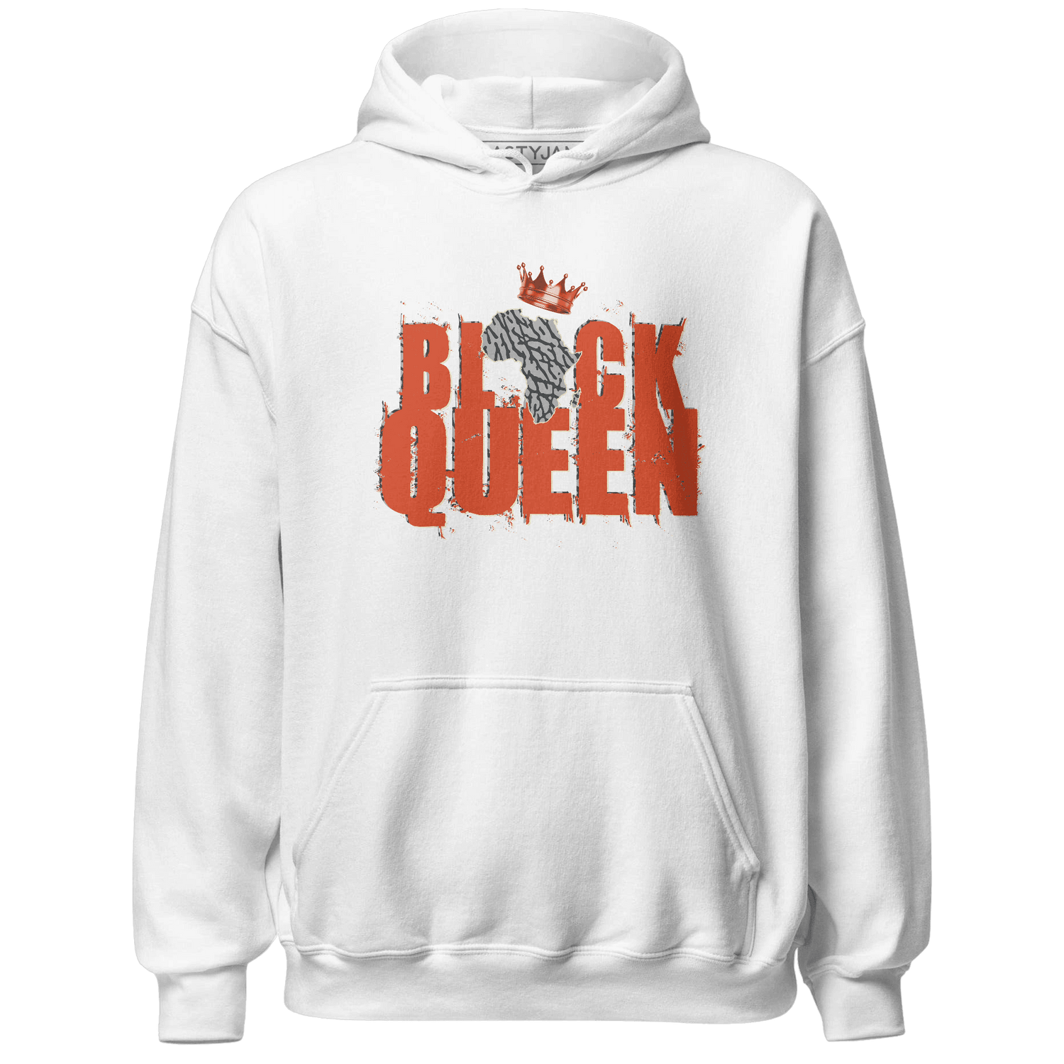 Georgia Peach 3s Hoodie Match Black Queen Crown - NastyJamz