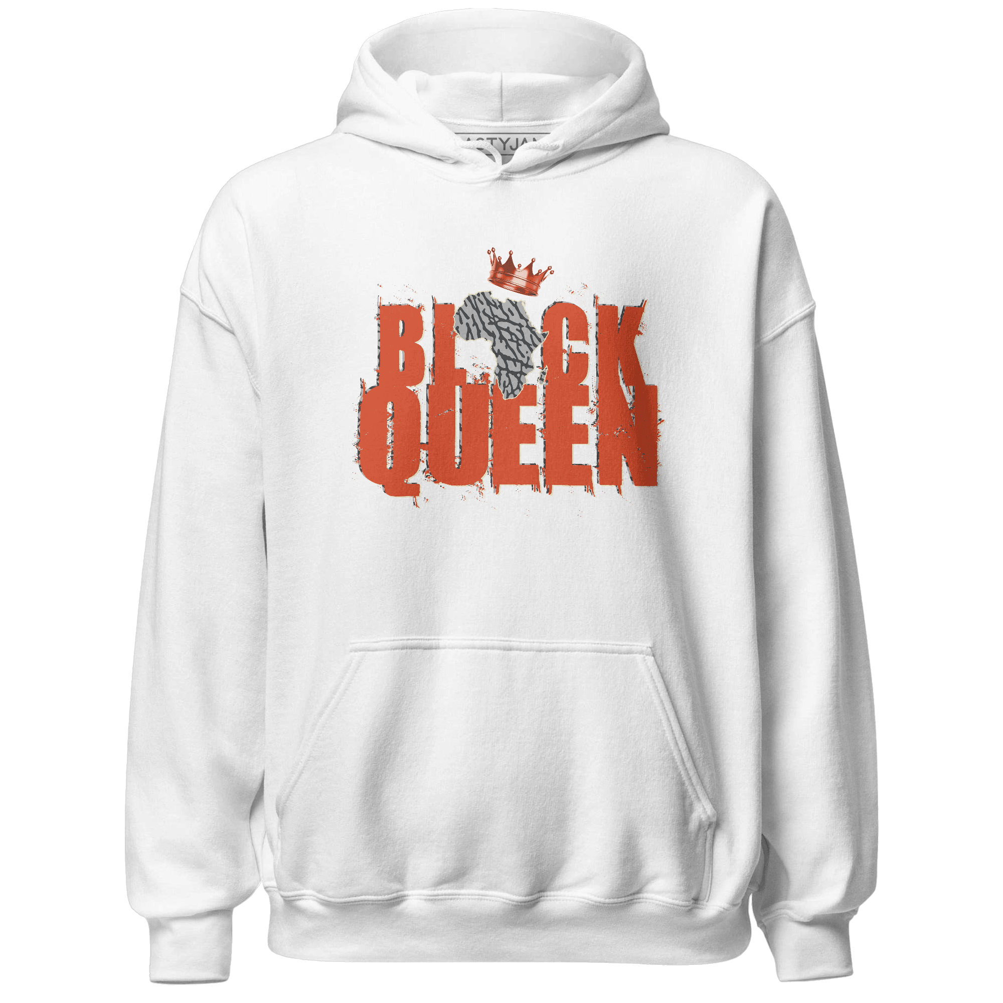 Georgia Peach 3s Hoodie Match Black Queen Crown - NastyJamz