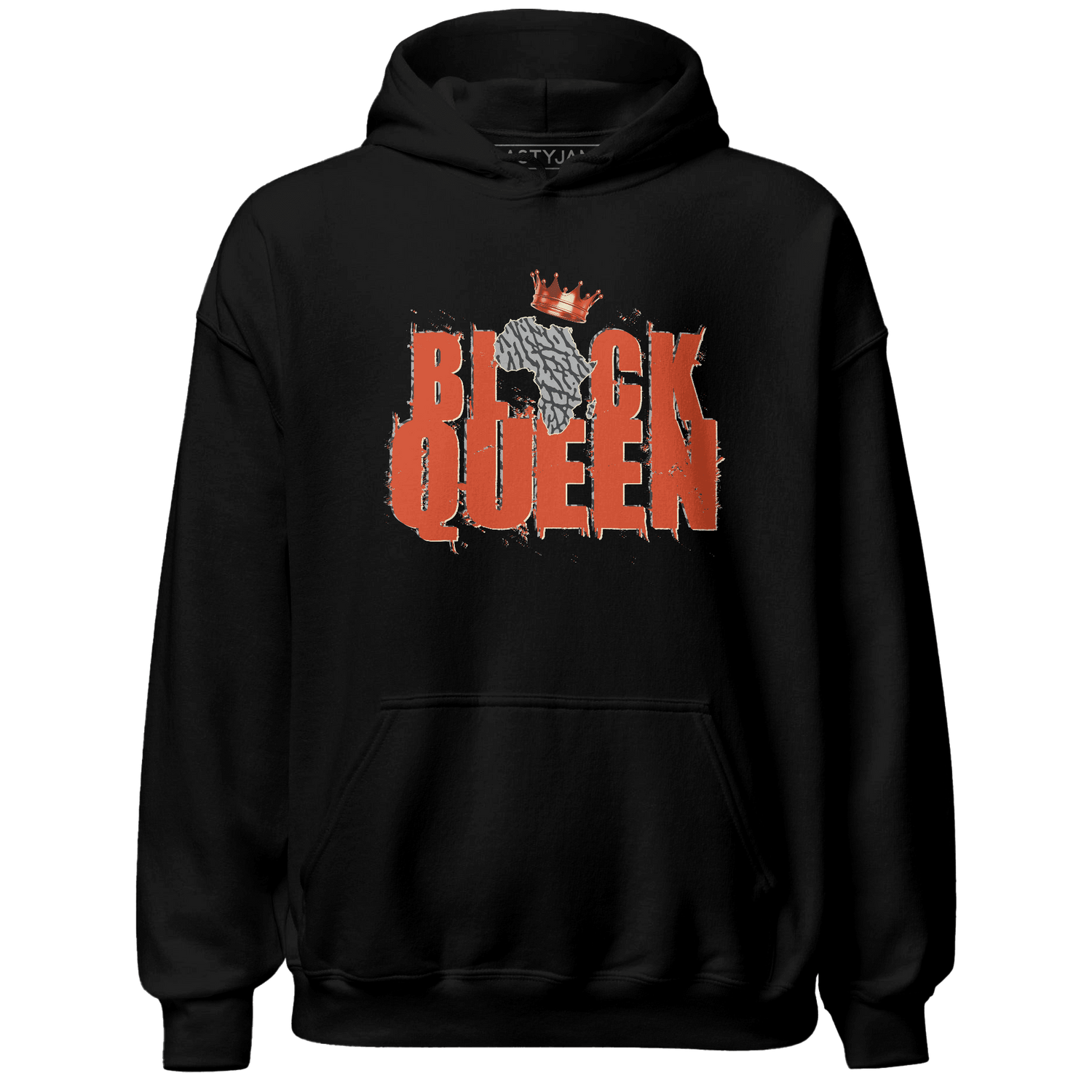 Georgia Peach 3s Hoodie Match Black Queen Crown - NastyJamz