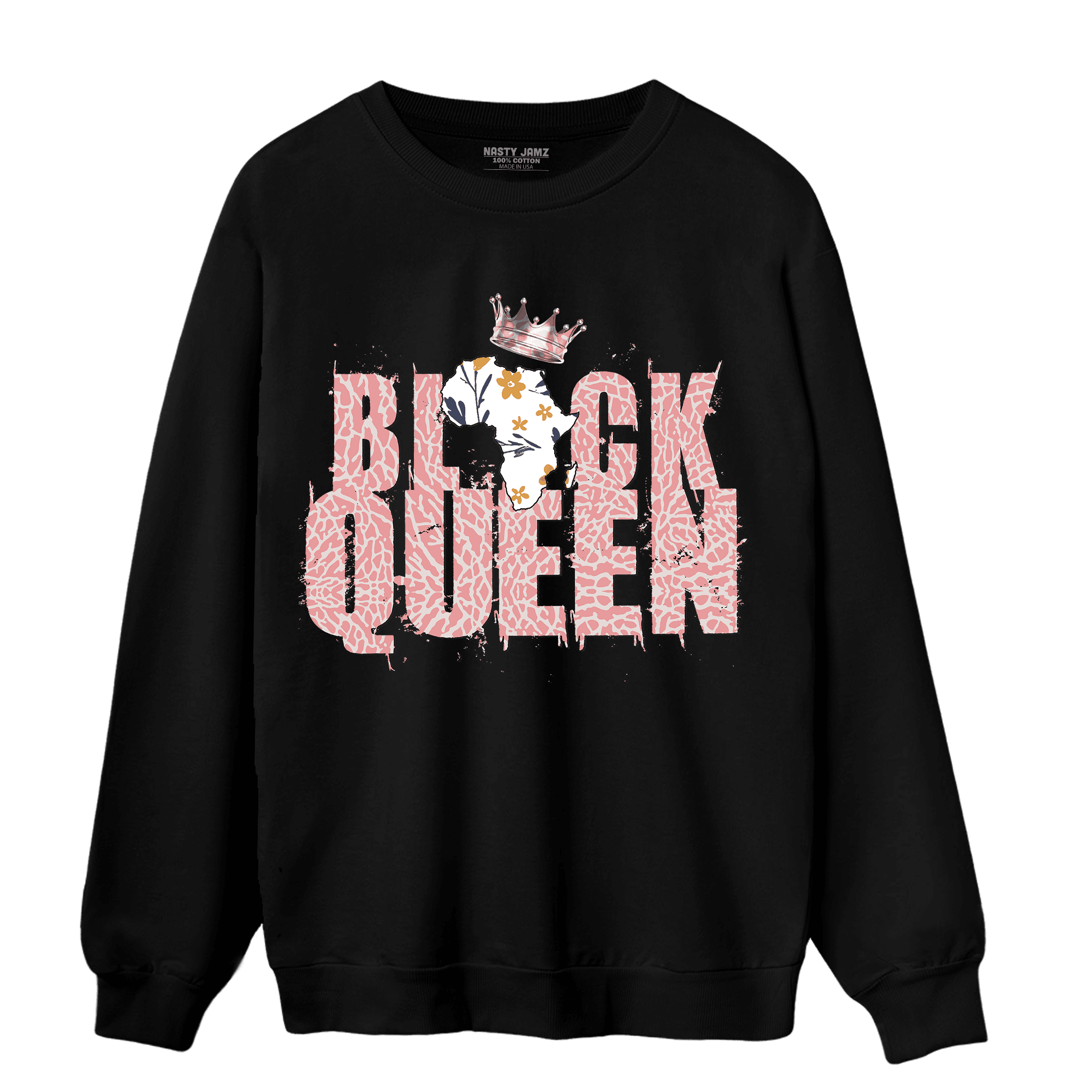 Red Stardust 3s Sweatshirt Match Black Queen Crown - NastyJamz