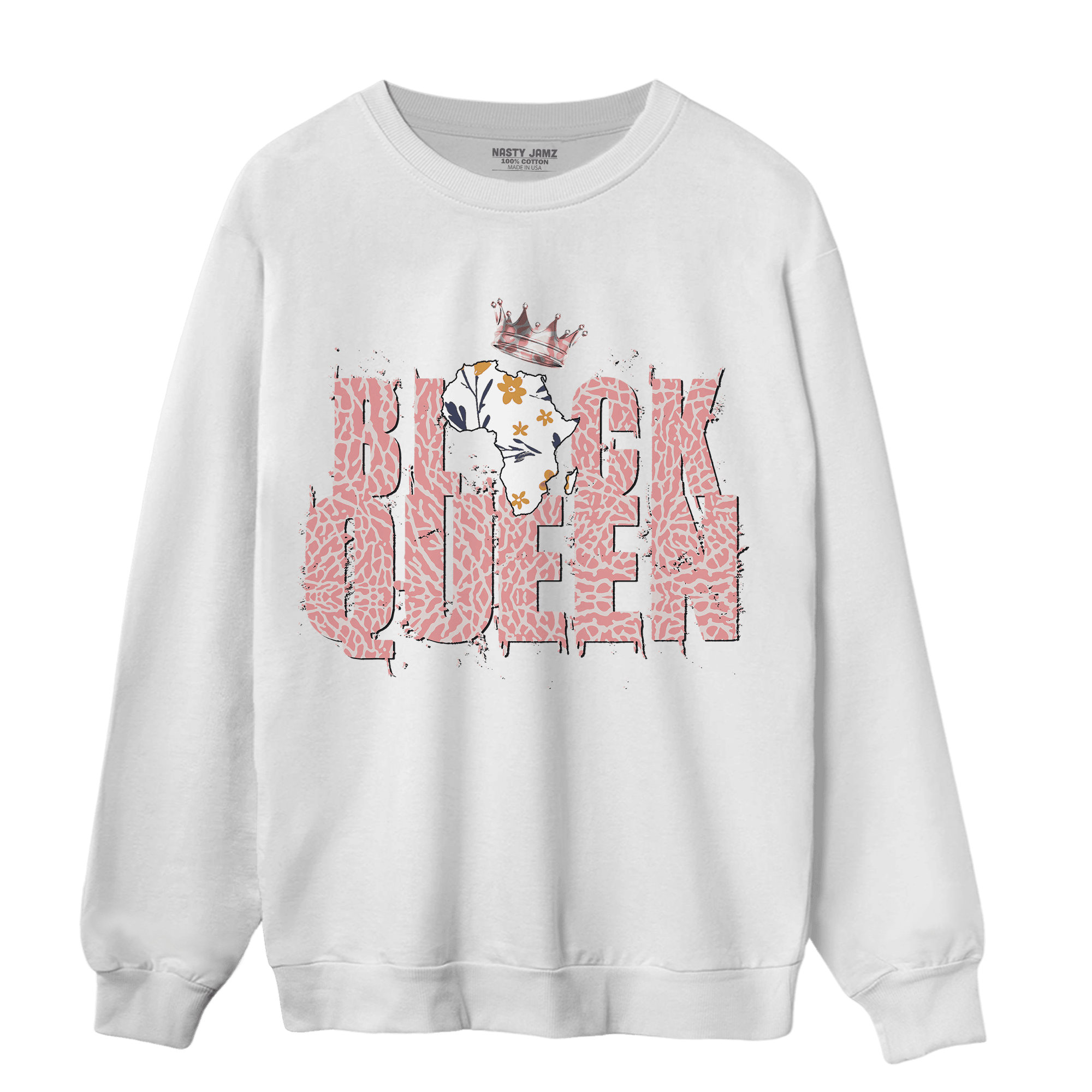 Red Stardust 3s Sweatshirt Match Black Queen Crown - NastyJamz
