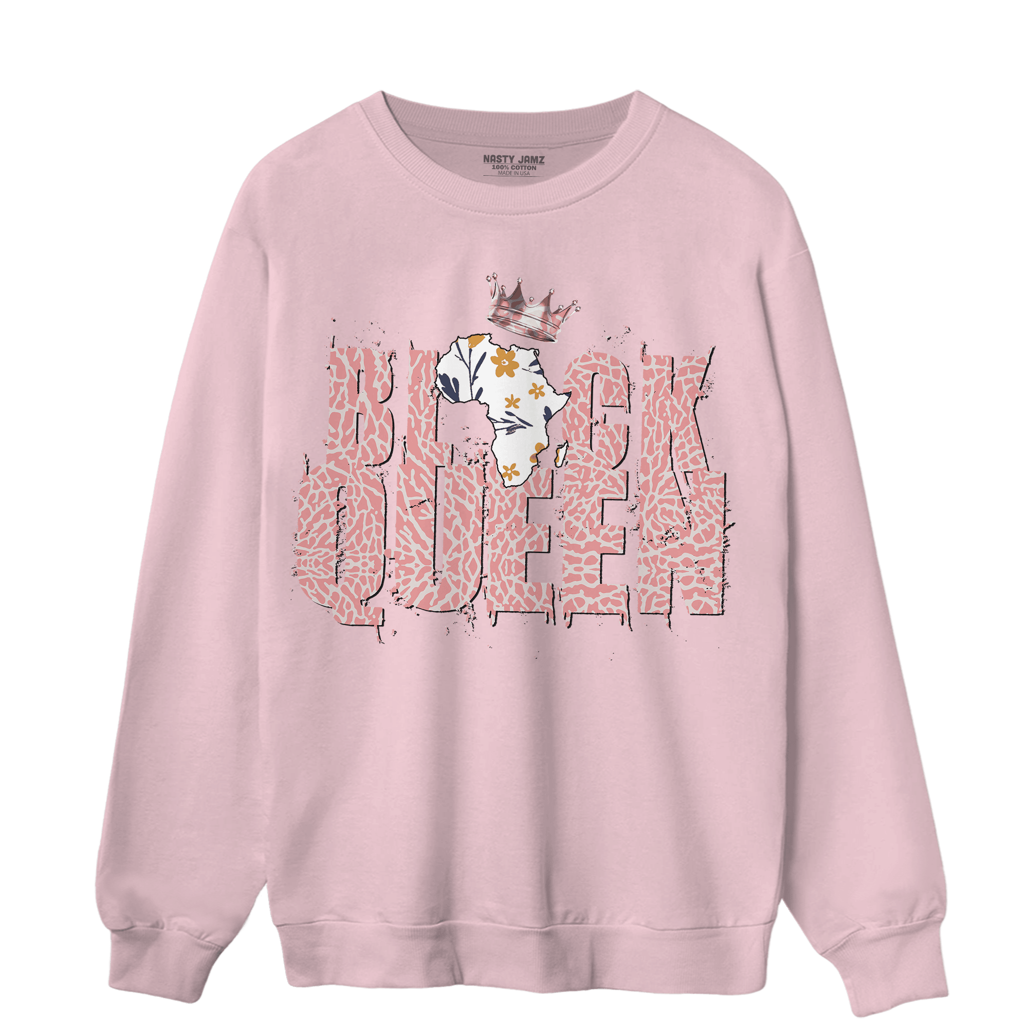 Red Stardust 3s Sweatshirt Match Black Queen Crown - NastyJamz