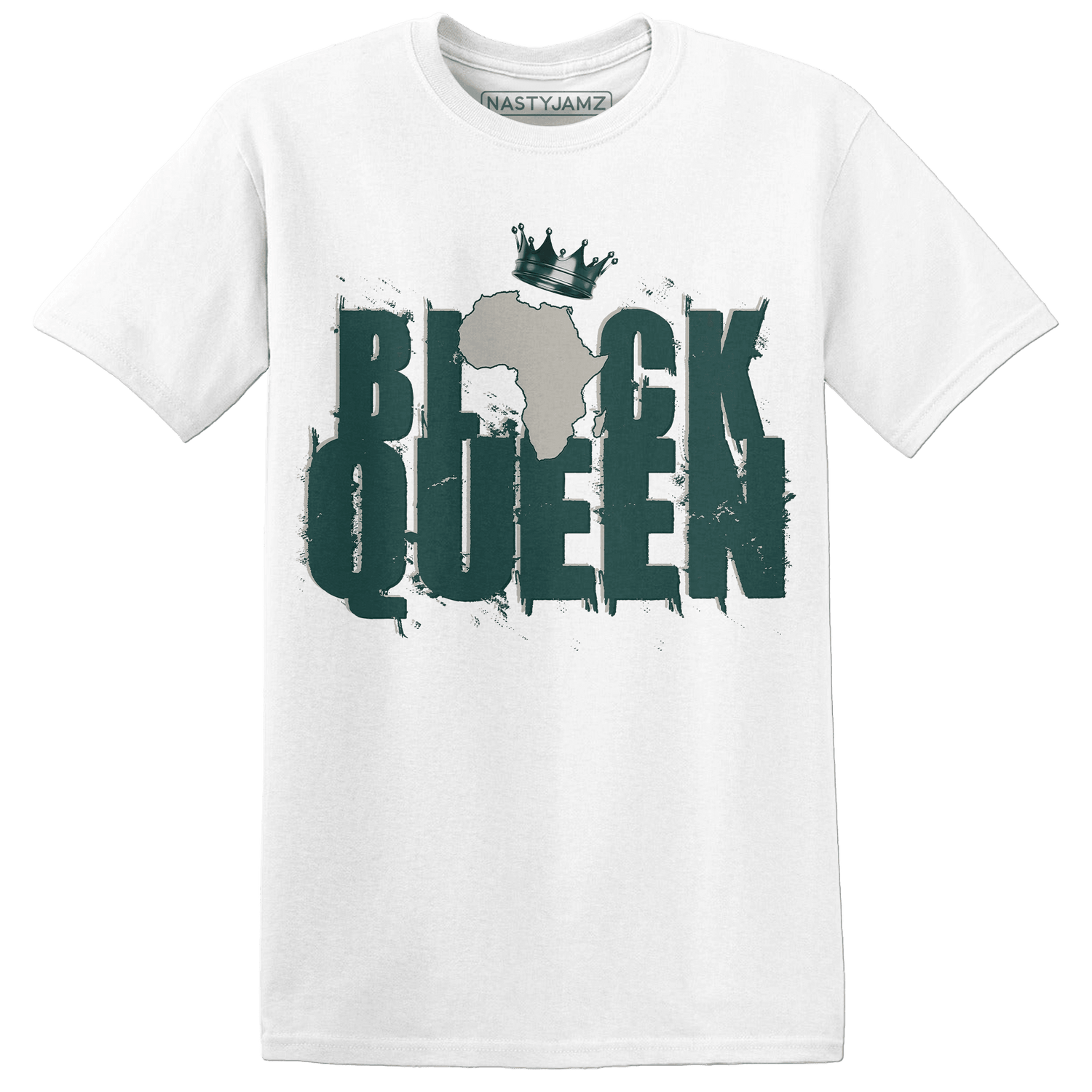 Oxidized Green 4s T Shirt Match Black Queen Crown - NastyJamz