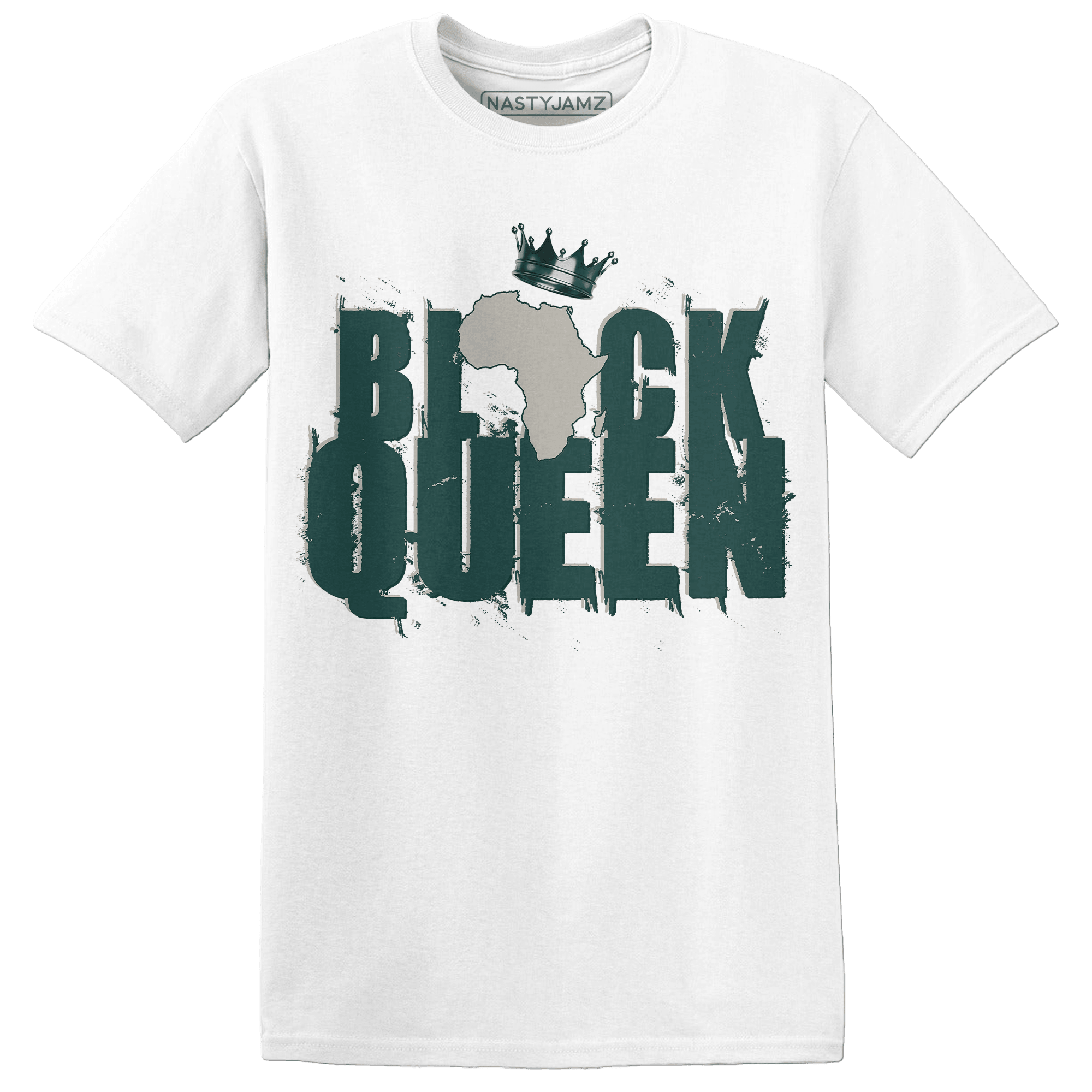 Oxidized Green 4s T Shirt Match Black Queen Crown - NastyJamz