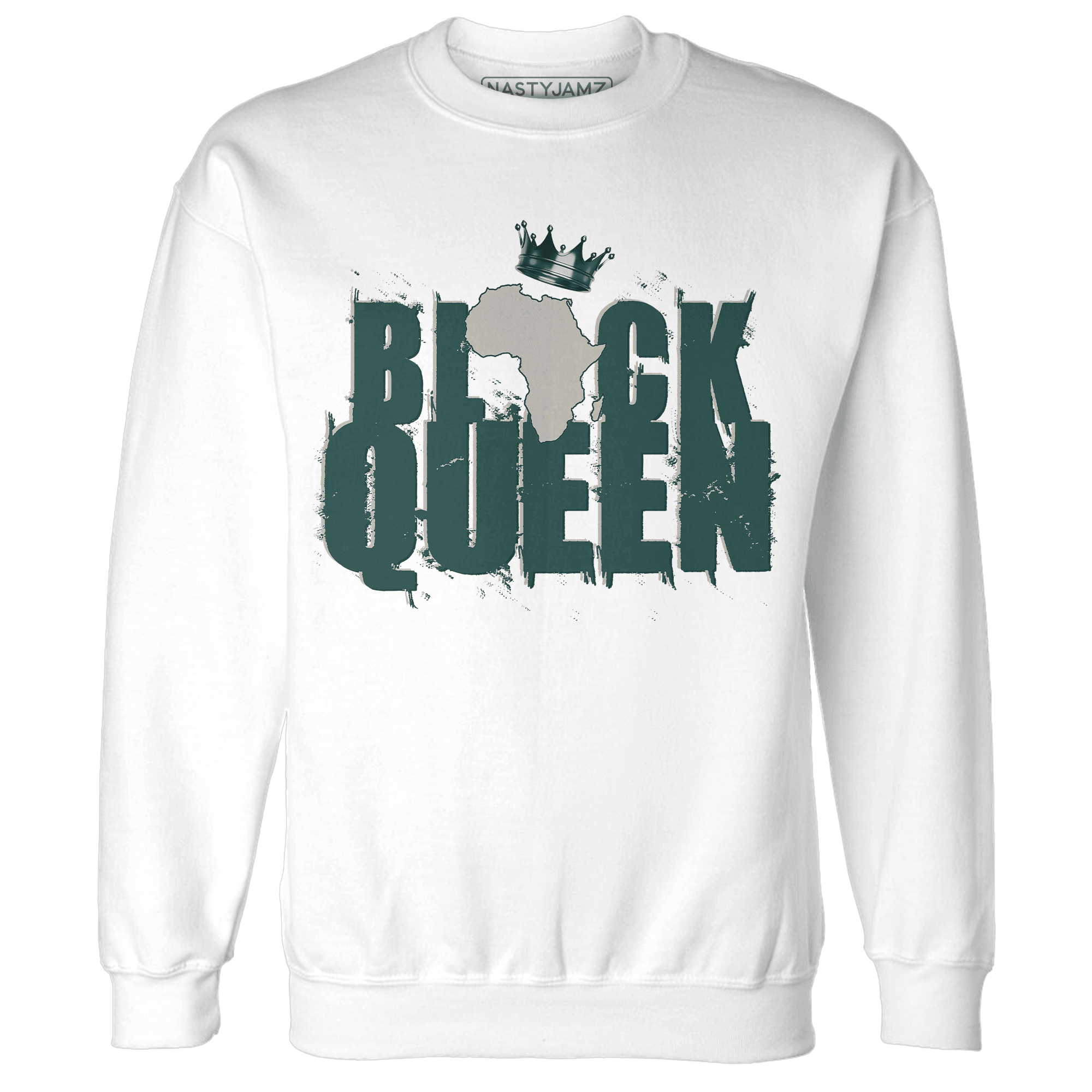 Oxidized Green 4s Sweatshirt Match Black Queen Crown - NastyJamz