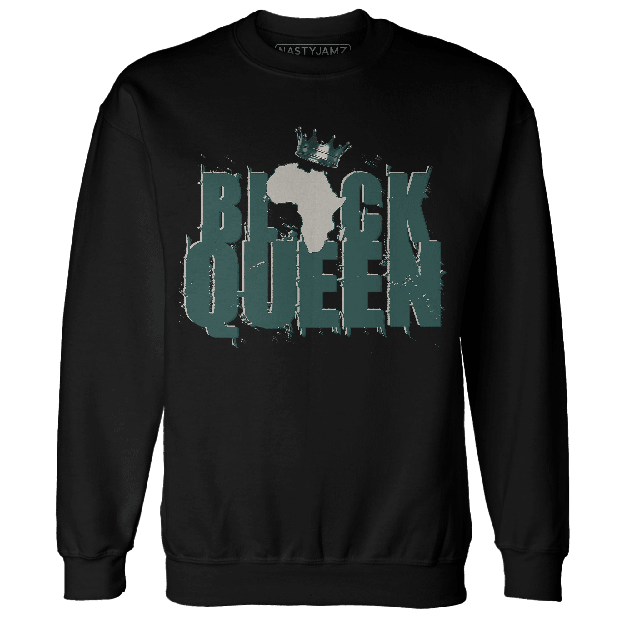 Oxidized Green 4s Sweatshirt Match Black Queen Crown - NastyJamz