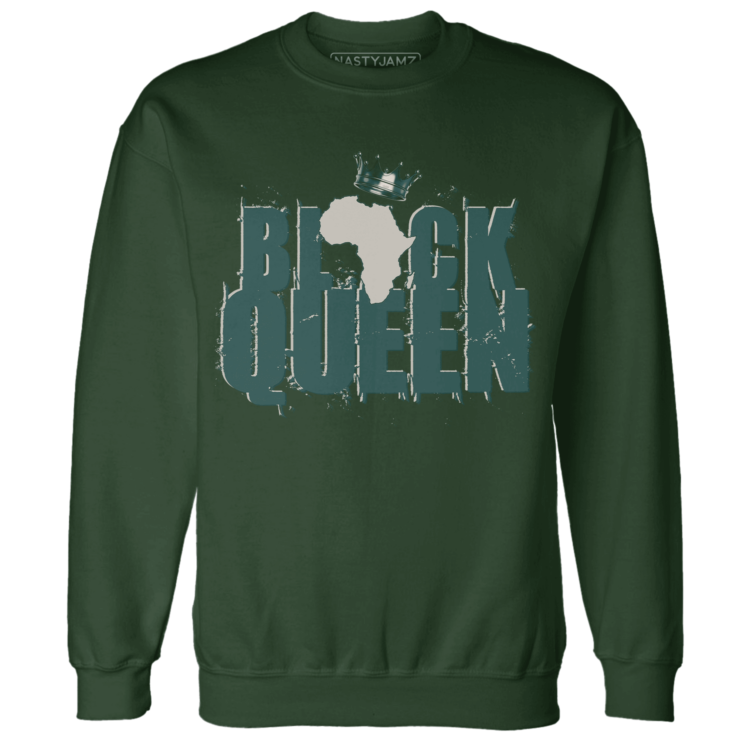 Oxidized Green 4s Sweatshirt Match Black Queen Crown - NastyJamz