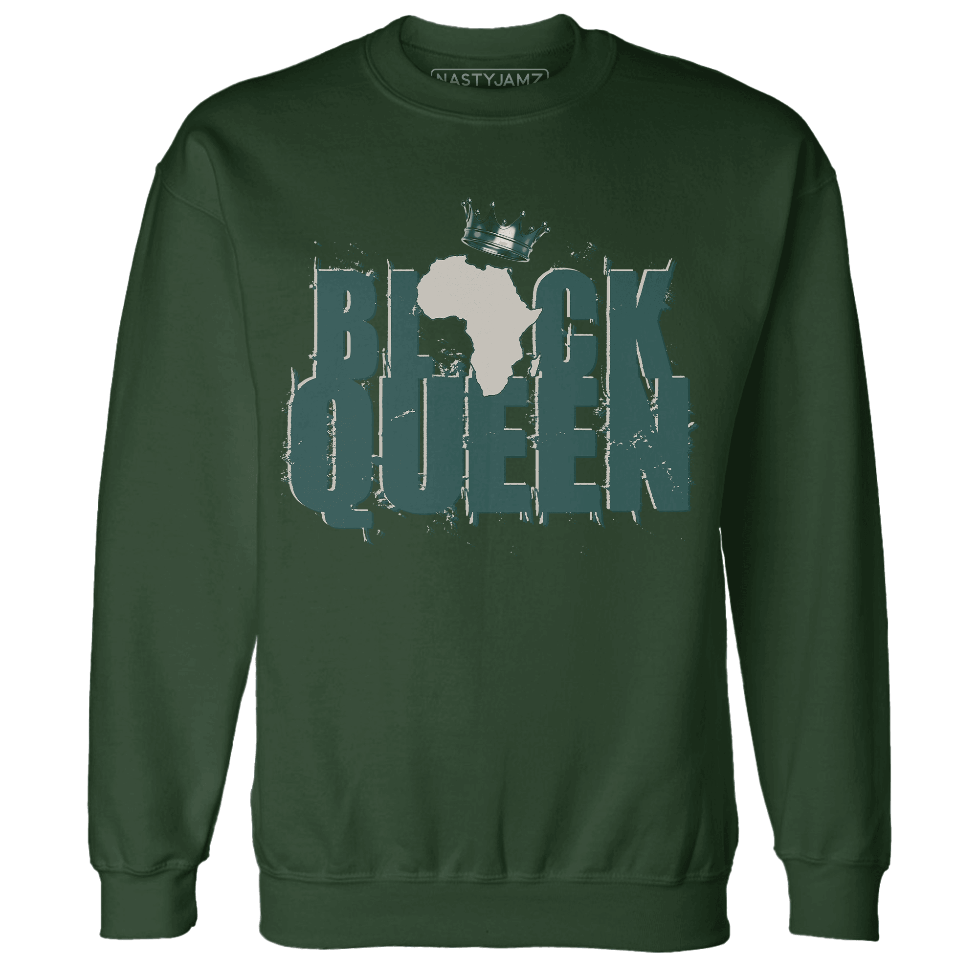 Oxidized Green 4s Sweatshirt Match Black Queen Crown - NastyJamz