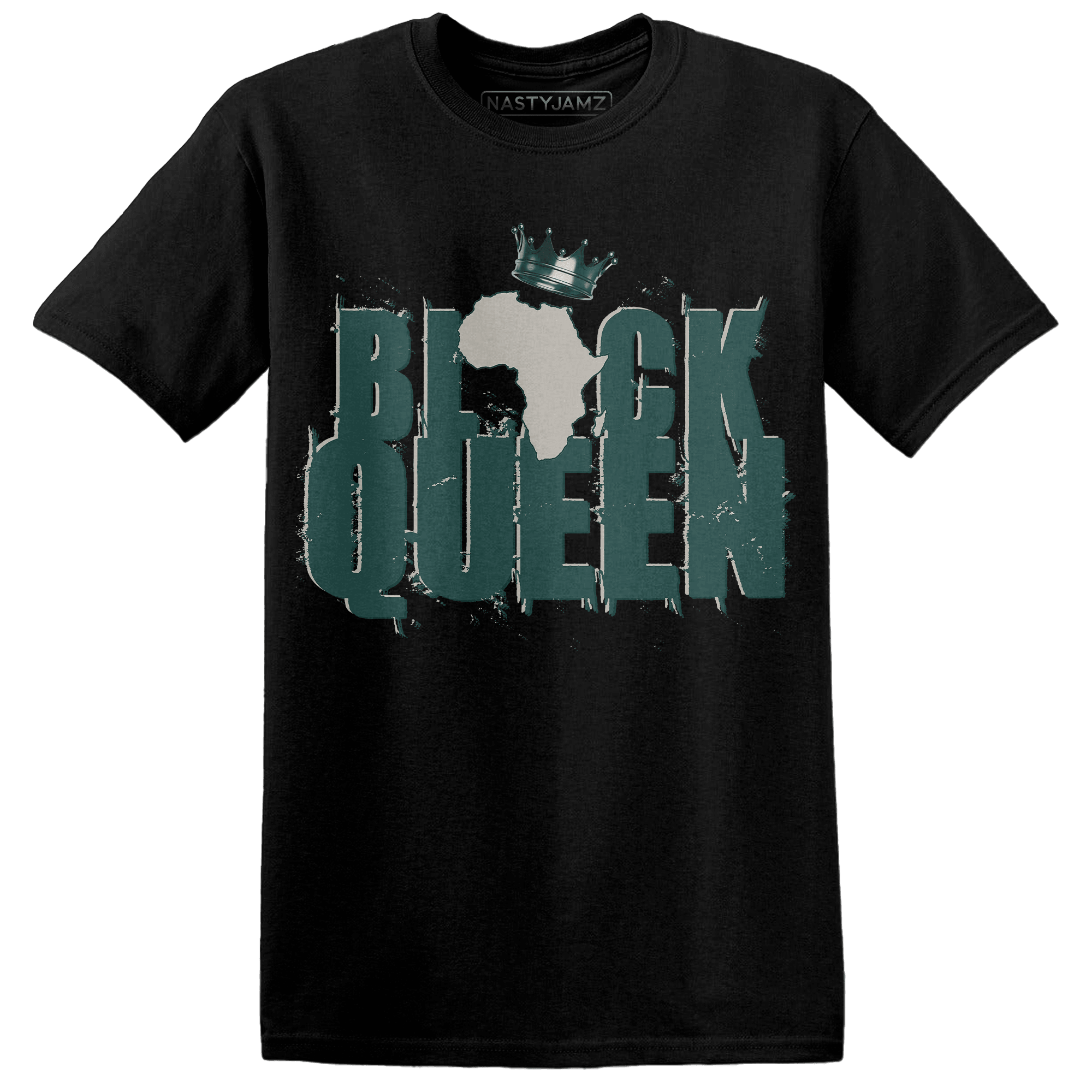Oxidized Green 4s T Shirt Match Black Queen Crown - NastyJamz