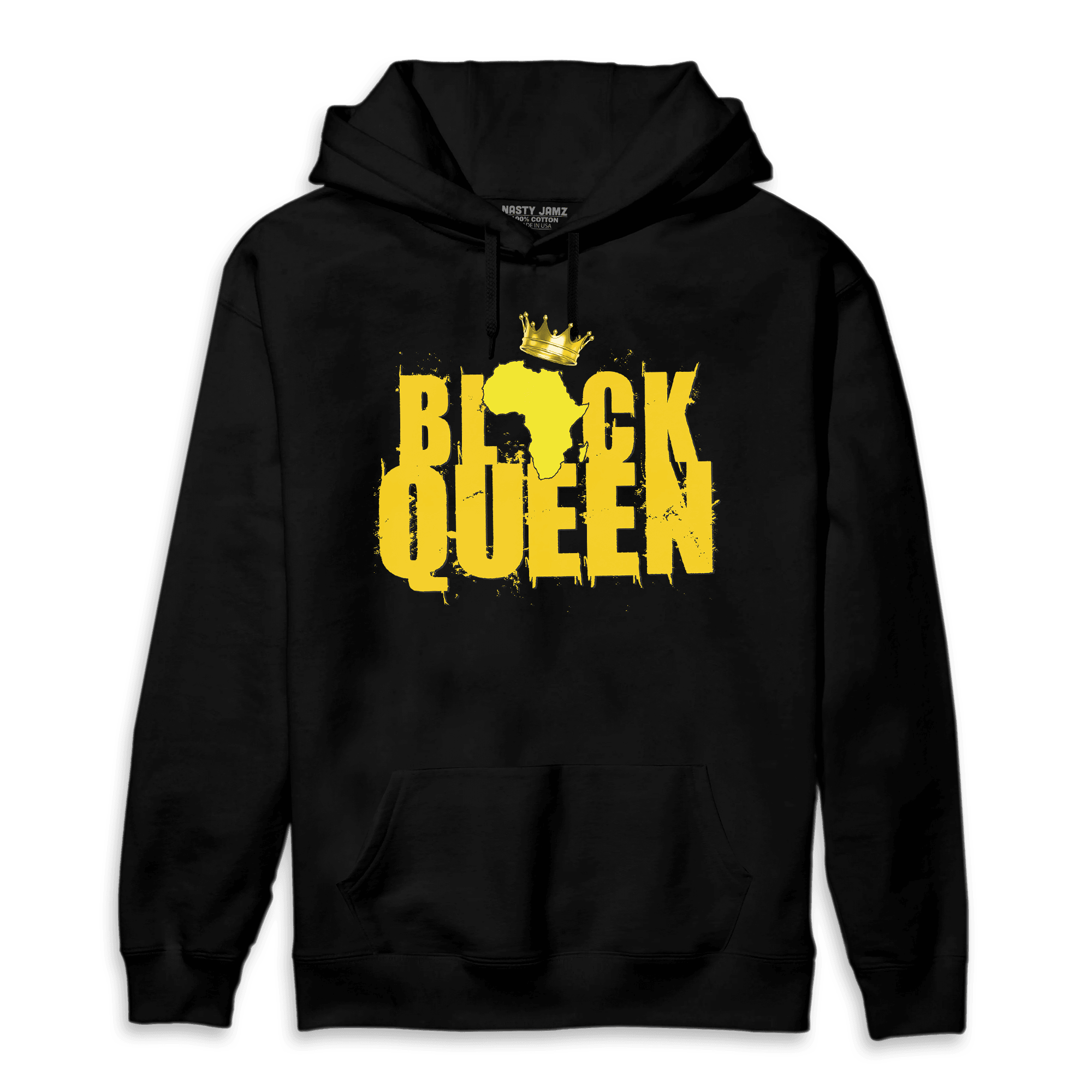 Vivid Sulfur 4s Hoodie Match Black Queen Crown - NastyJamz