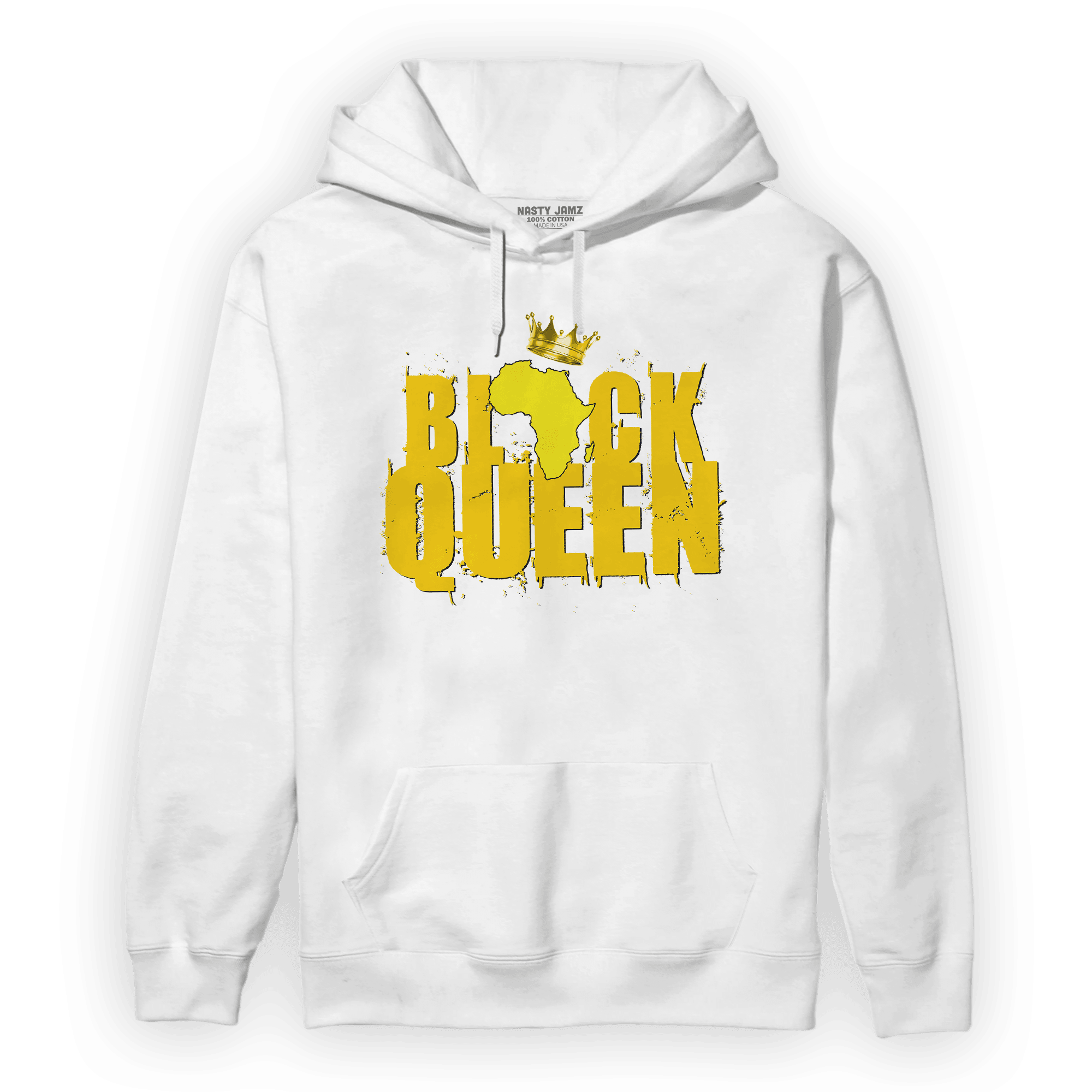 Vivid Sulfur 4s Hoodie Match Black Queen Crown - NastyJamz