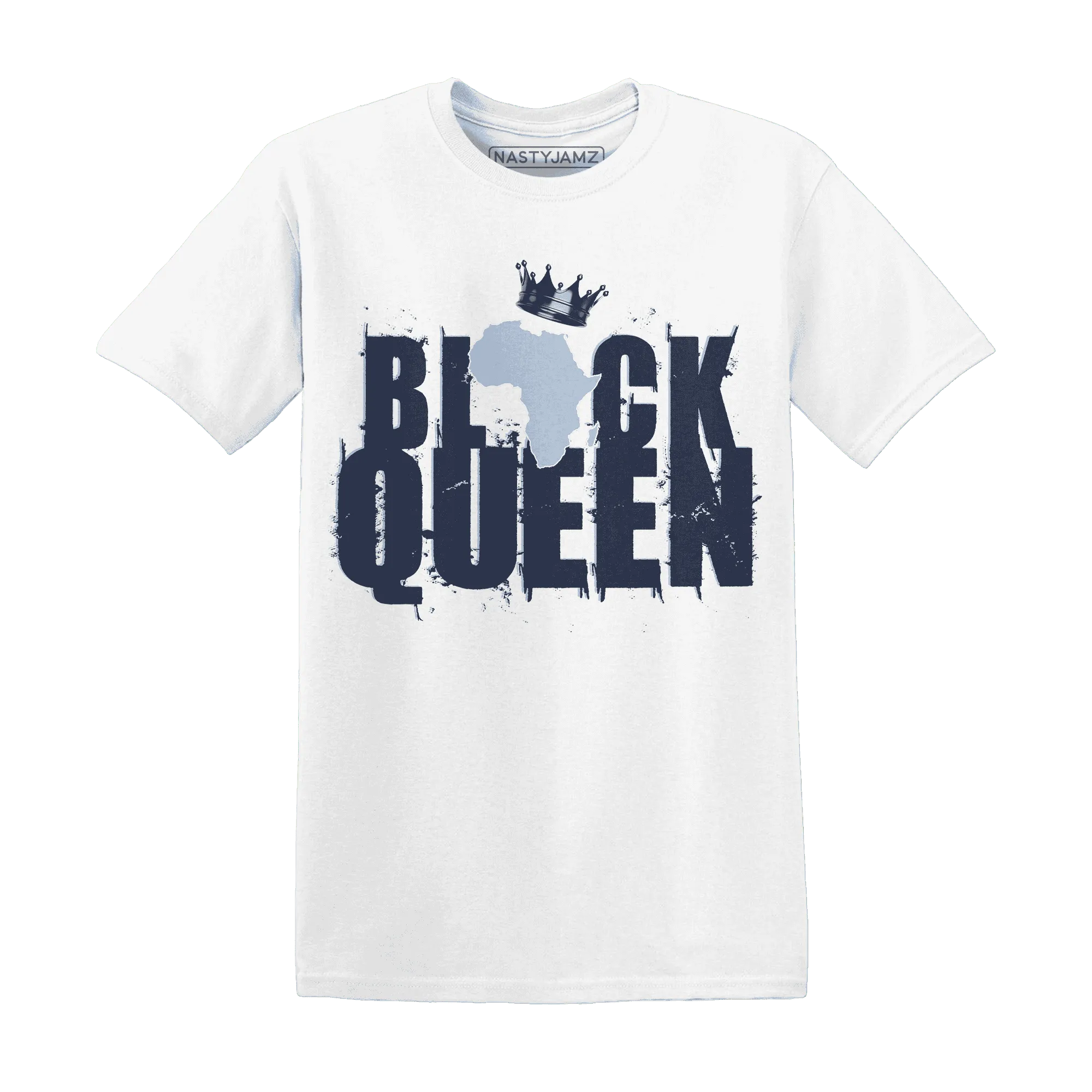 White-Navy-6s-T-Shirt-Match-Black-Queen-Crown