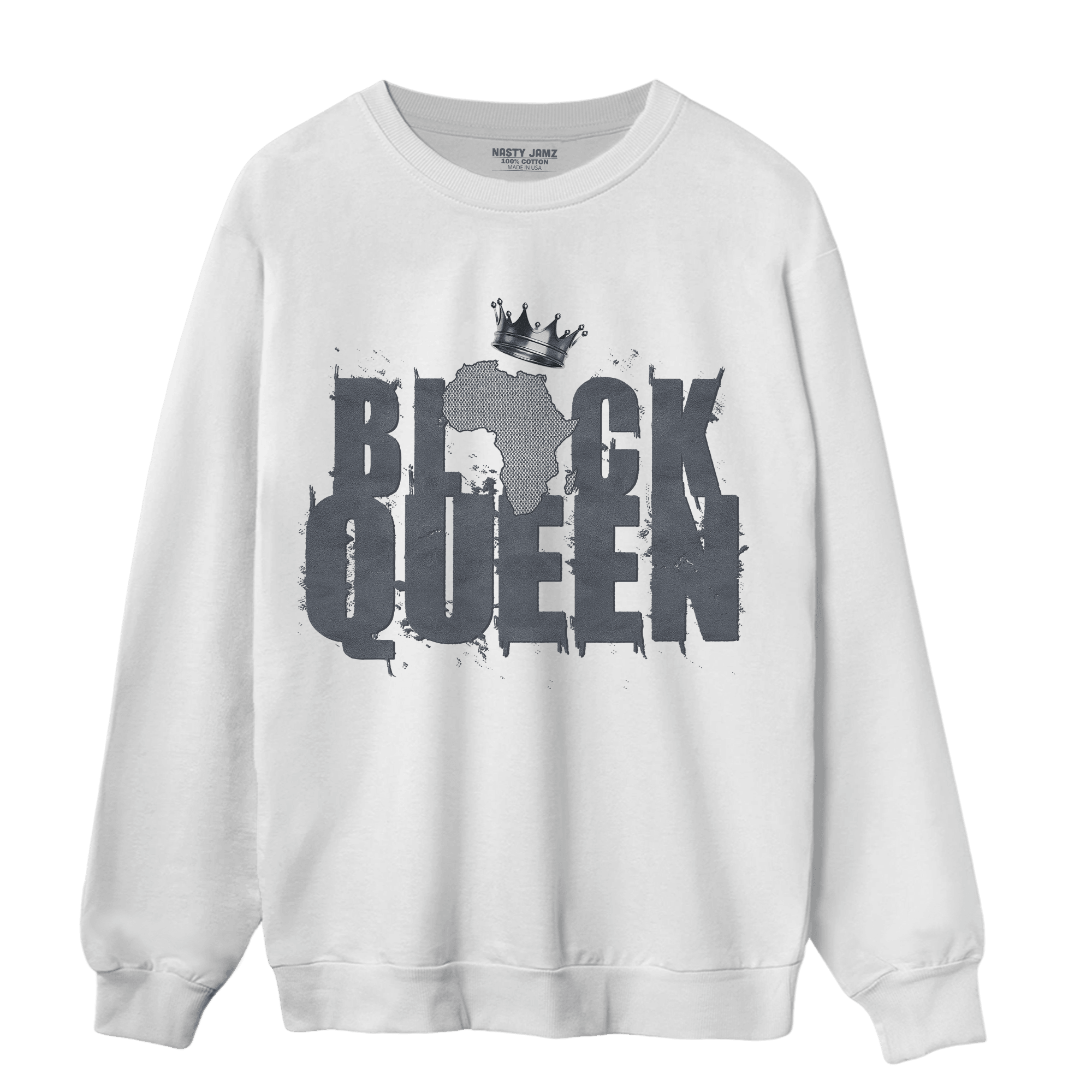 Air Max 90 Iron Grey Sweatshirt Match Black Queen Crown - NastyJamz