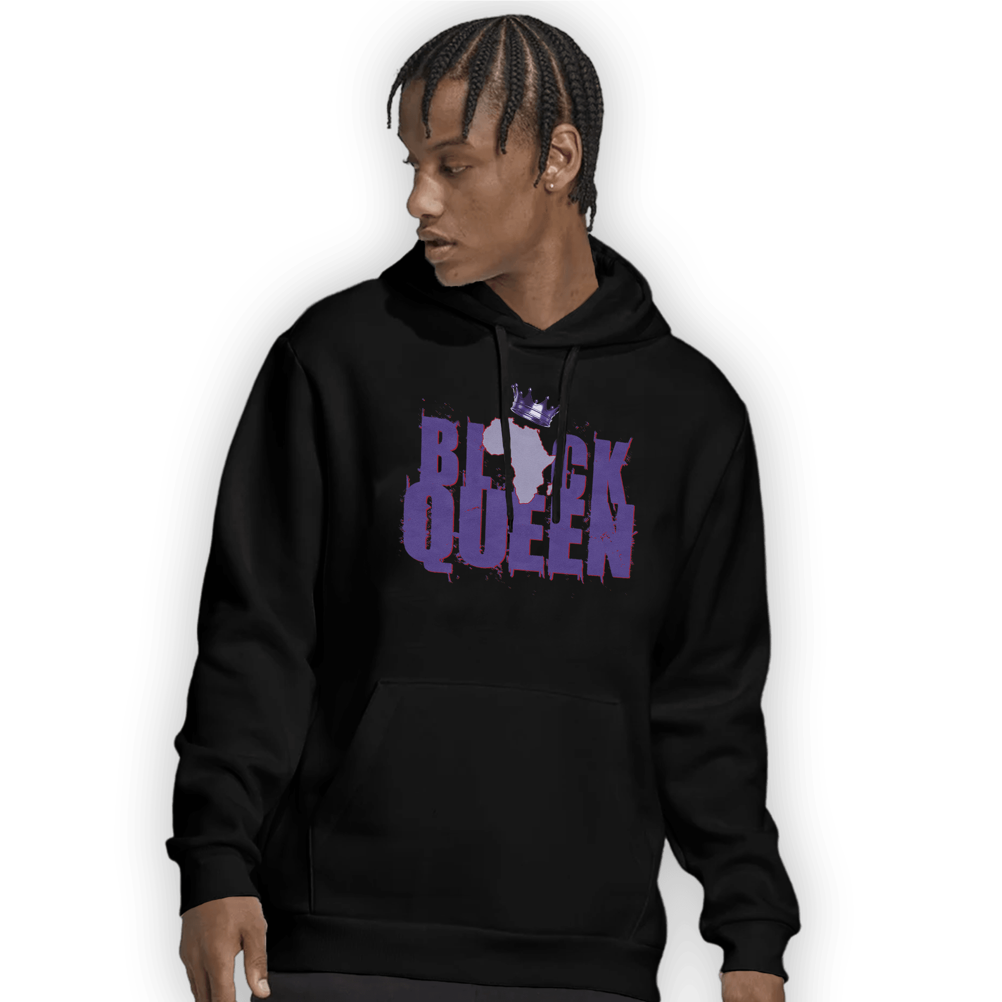 Dunk Low Plum Hoodie Match Black Queen Crown - NastyJamz
