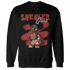 Dune Red 13s Sweatshirt Match Black Sneaker Girl - NastyJamz
