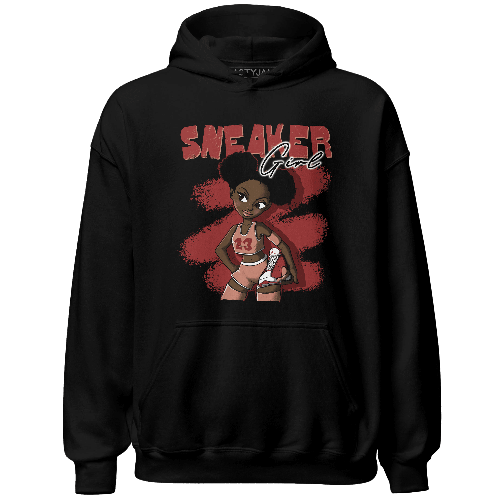 Dune Red 13s Hoodie Match Black Sneaker Girl - NastyJamz