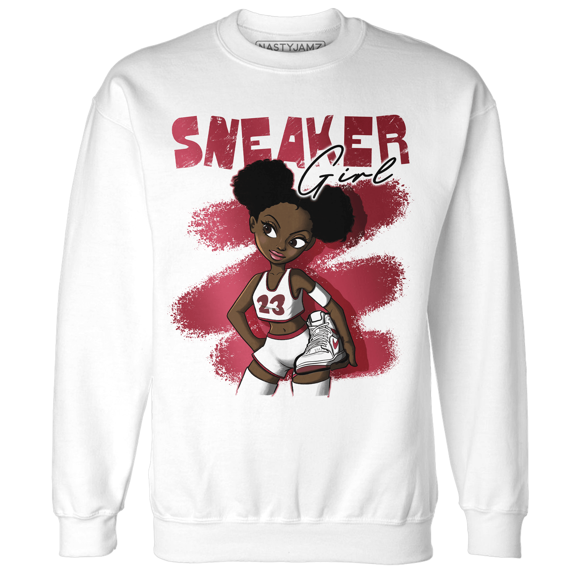 High 85 Metallic Burgundy 1s Sweatshirt Match Black Sneaker Girl - NastyJamz