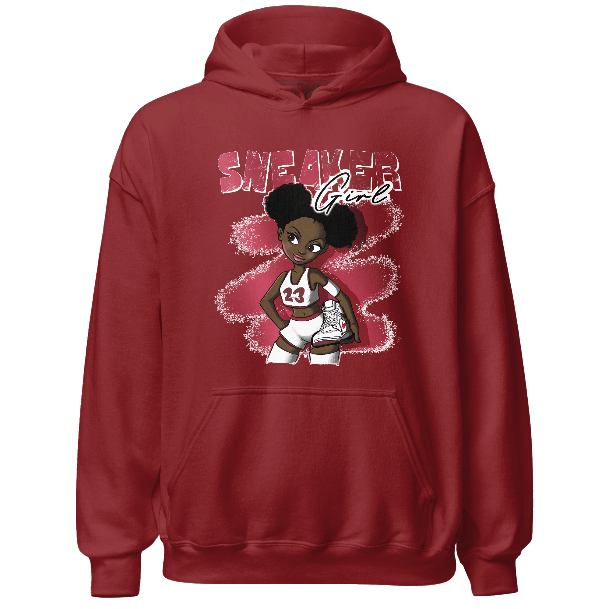 High 85 Metallic Burgundy 1s Hoodie Match Black Sneaker Girl - NastyJamz
