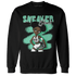 High OG Green Glow 1s Sweatshirt Match Black Sneaker Girl - NastyJamz