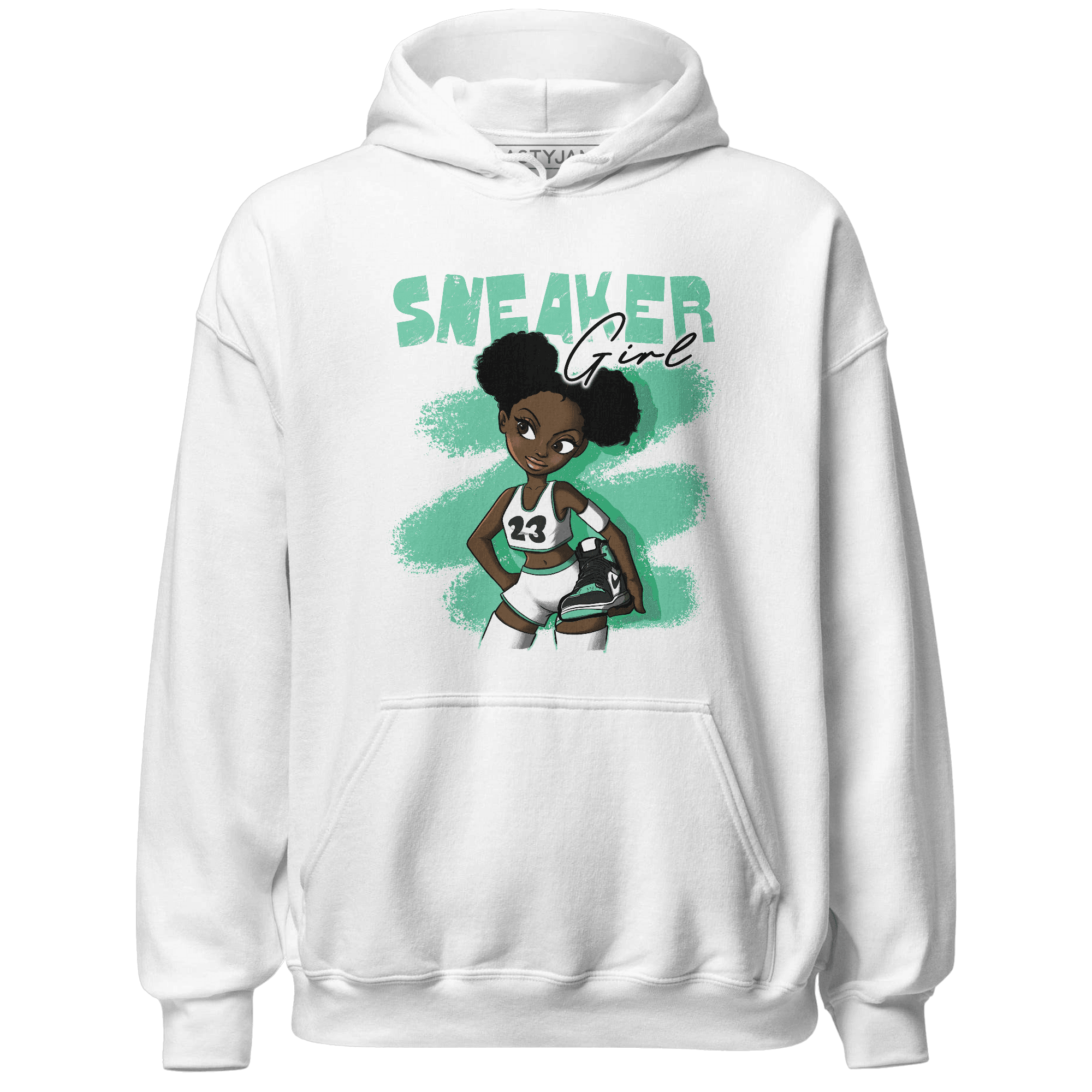 High OG Green Glow 1s Hoodie Match Black Sneaker Girl - NastyJamz