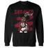 High White Team Red 1s Sweatshirt Match Black Sneaker Girl - NastyJamz