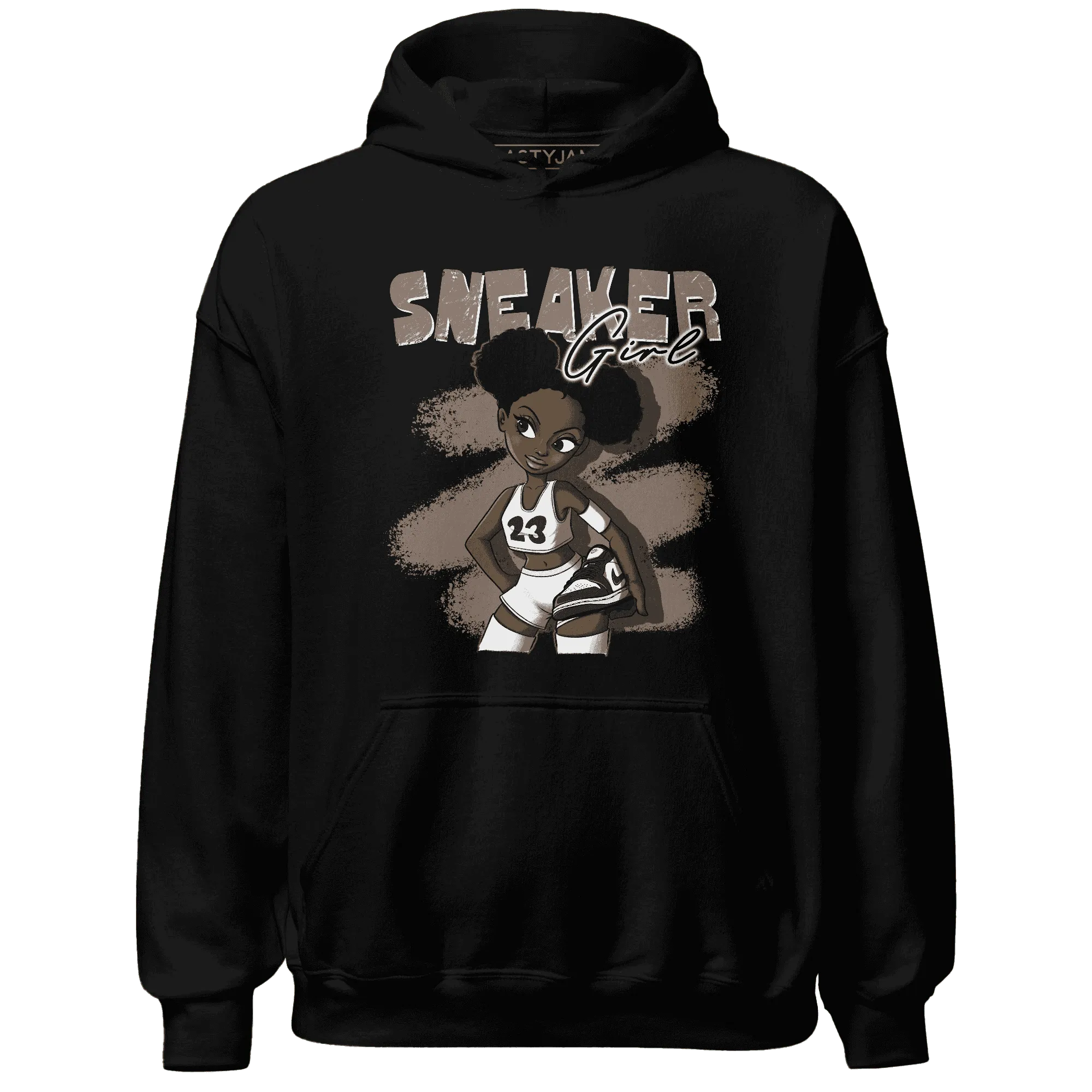 NastyJamz-Low-Mocha-1s-Hoodie-Match-Black-Sneaker-Girl