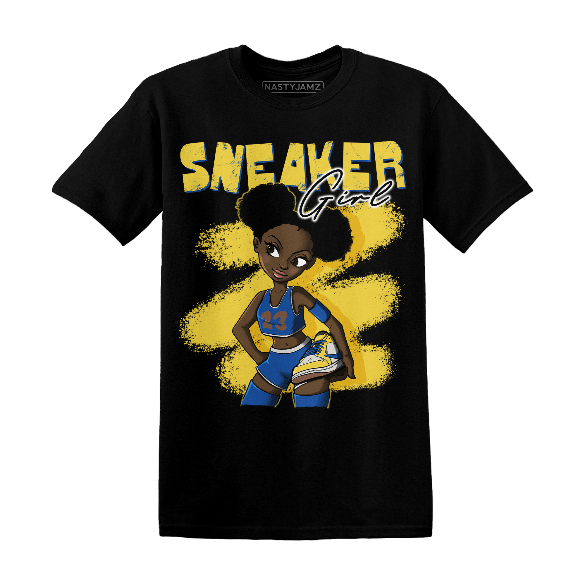 Low OG Canary TVSC 1s T Shirt Match Black Sneaker Girl - NastyJamz