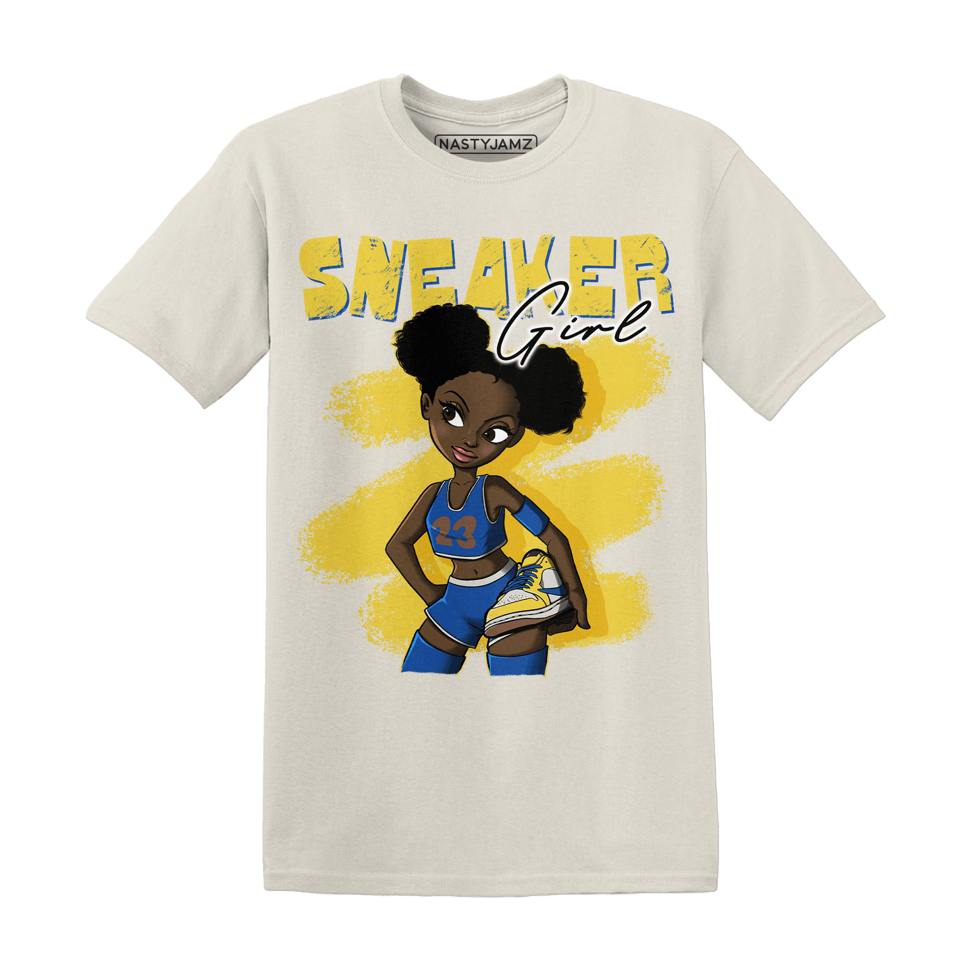 Low OG Canary TVSC 1s T Shirt Match Black Sneaker Girl - NastyJamz