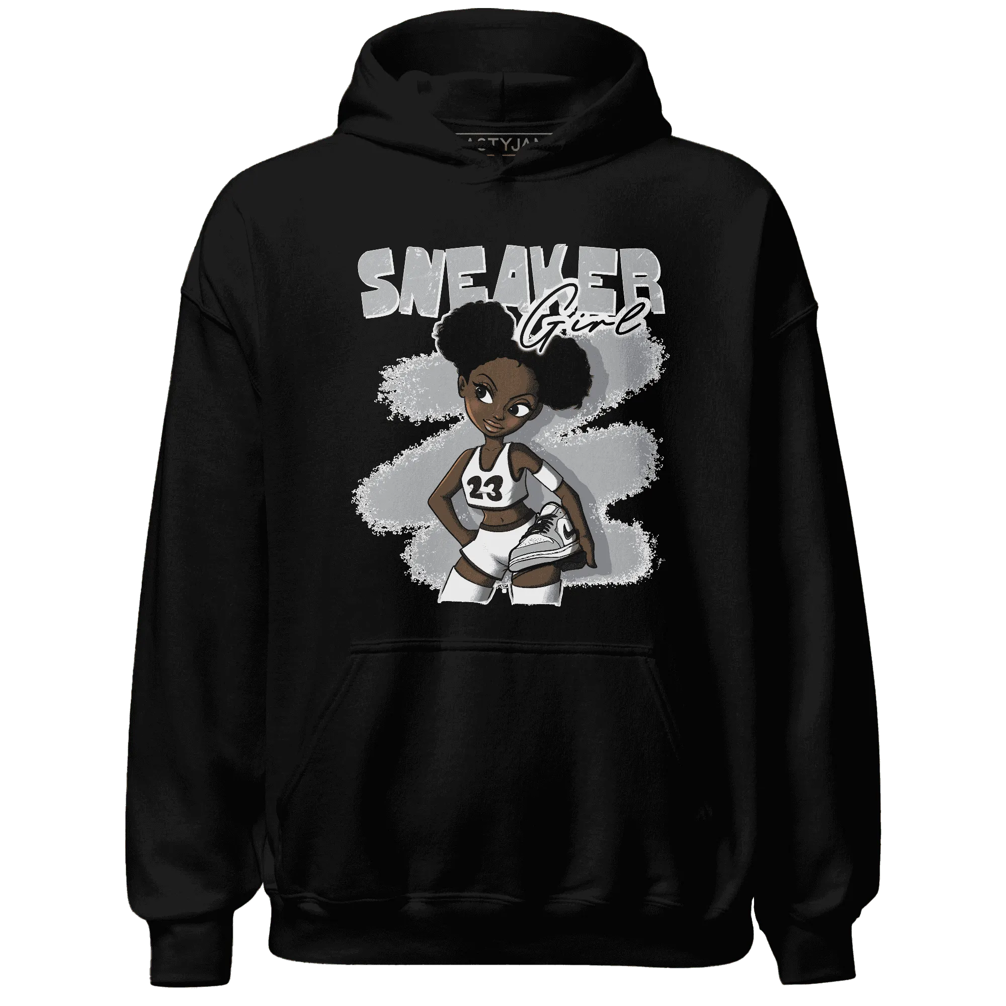 Wolf-Grey-1s-Hoodie-Match-Black-Sneaker-Girl