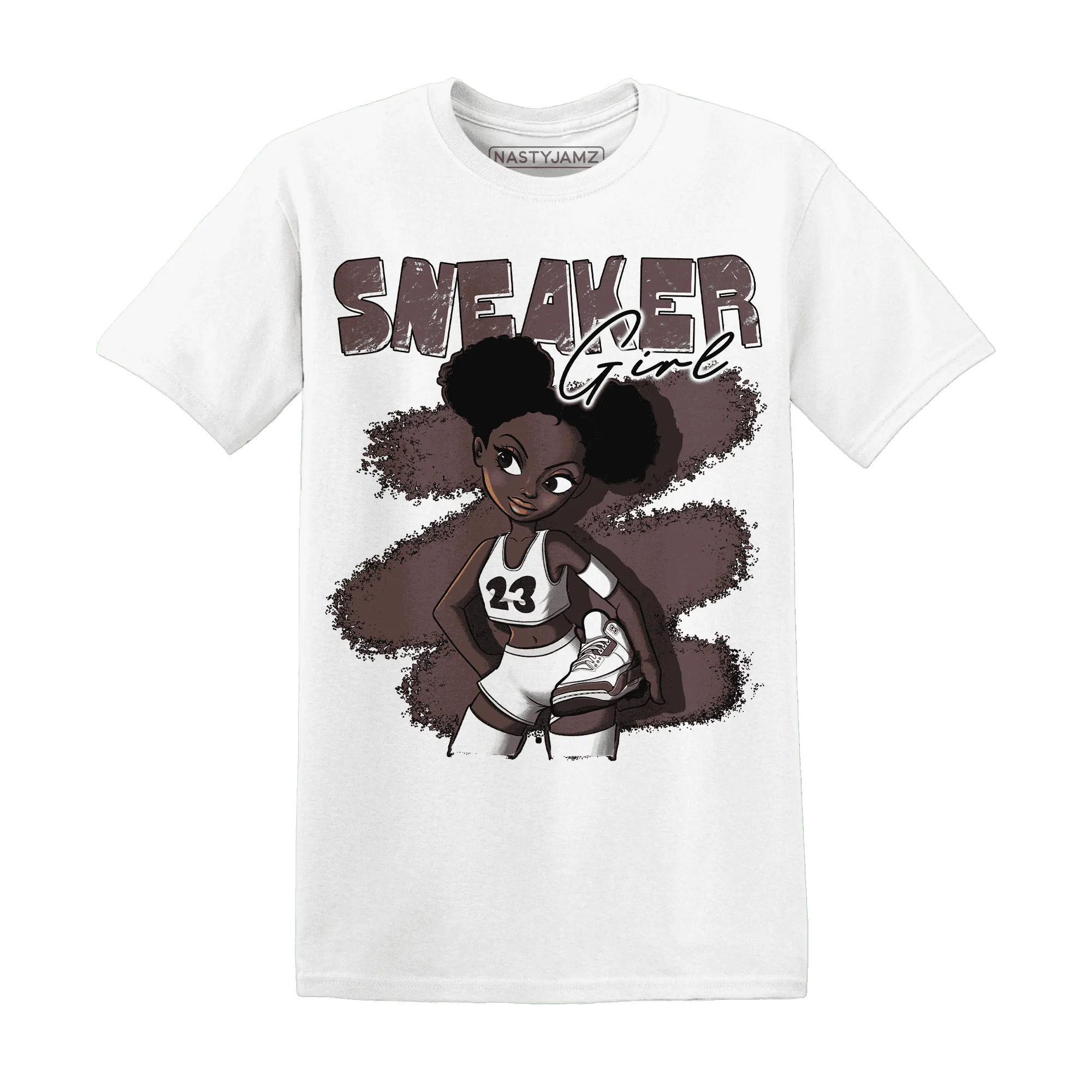 NastyJamz-Burgundy-Crush-3s-T-Shirt-Match-Black-Sneaker-Girl
