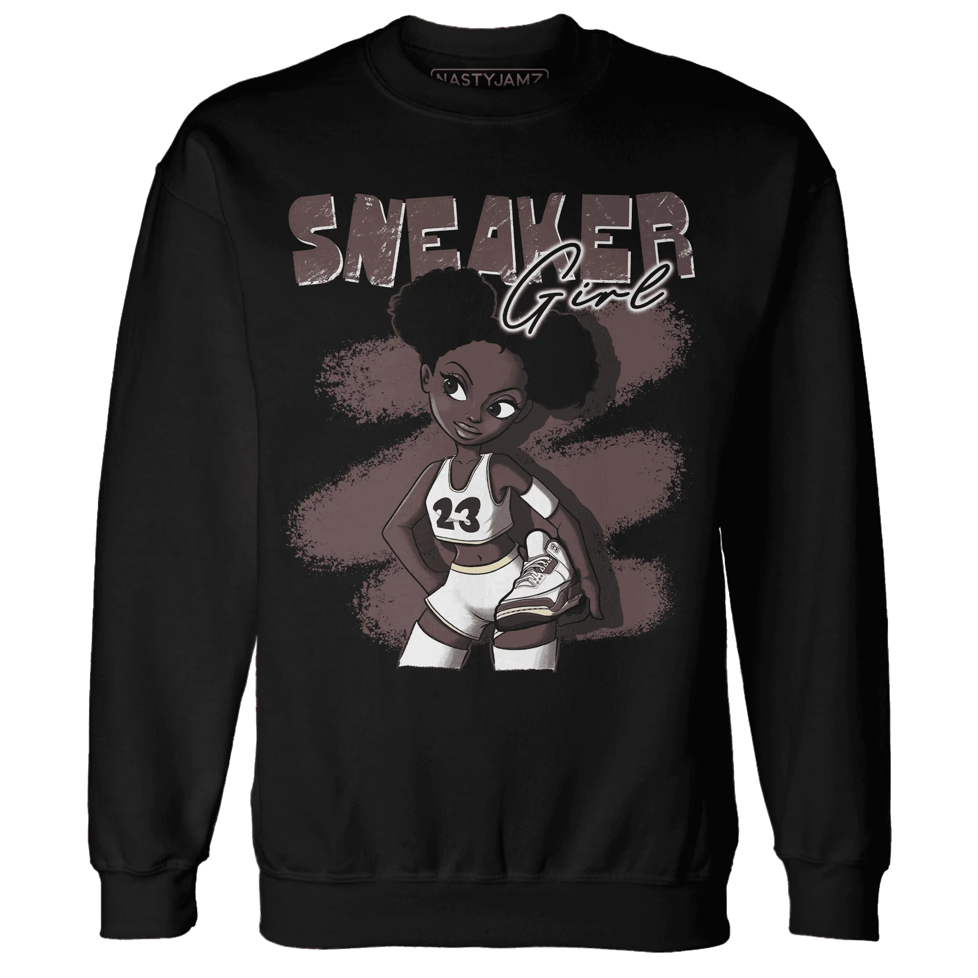 NastyJamz-Burgundy-Crush-3s-Sweatshirt-Match-Black-Sneaker-Girl