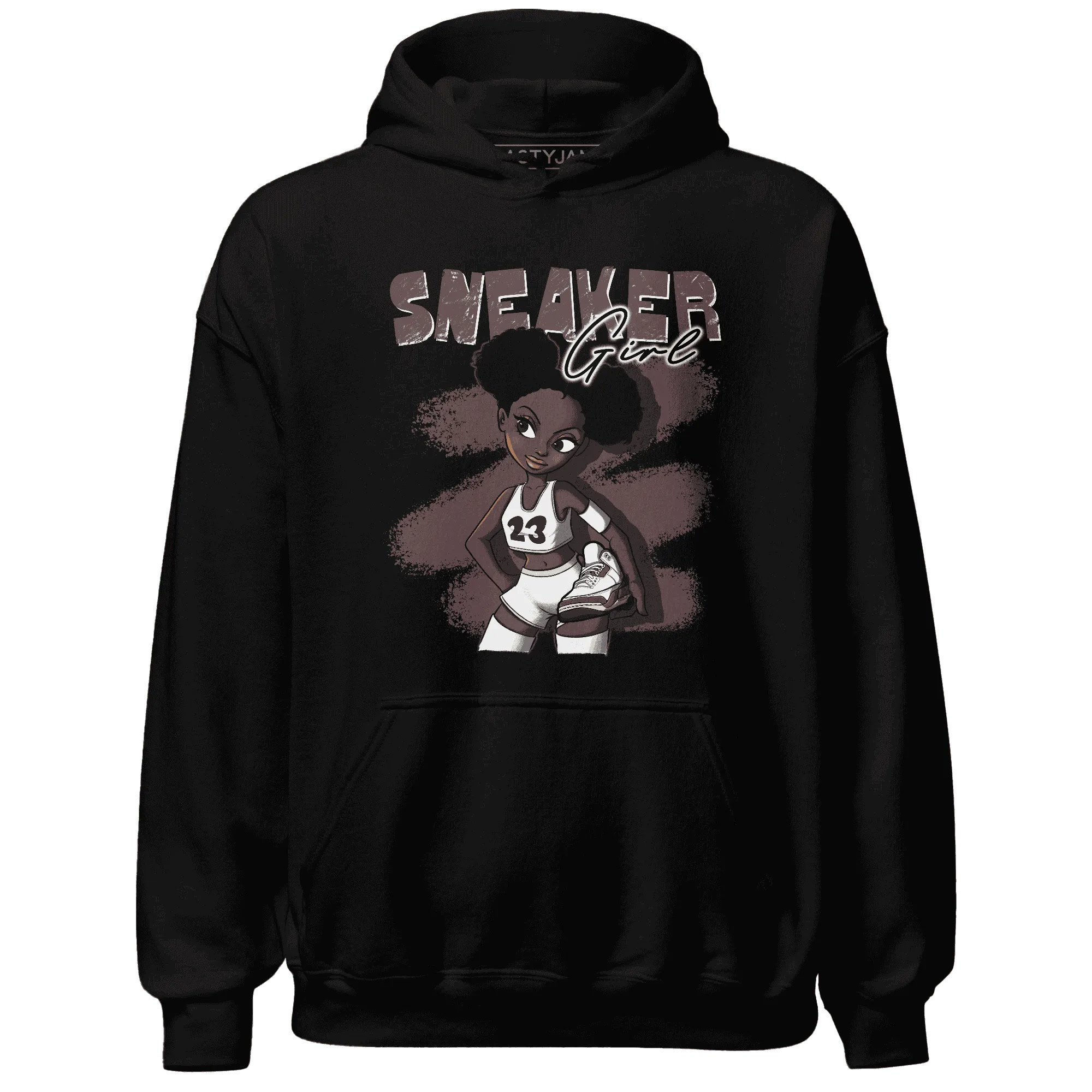 NastyJamz-Burgundy-Crush-3s-Hoodie-Match-Black-Sneaker-Girl