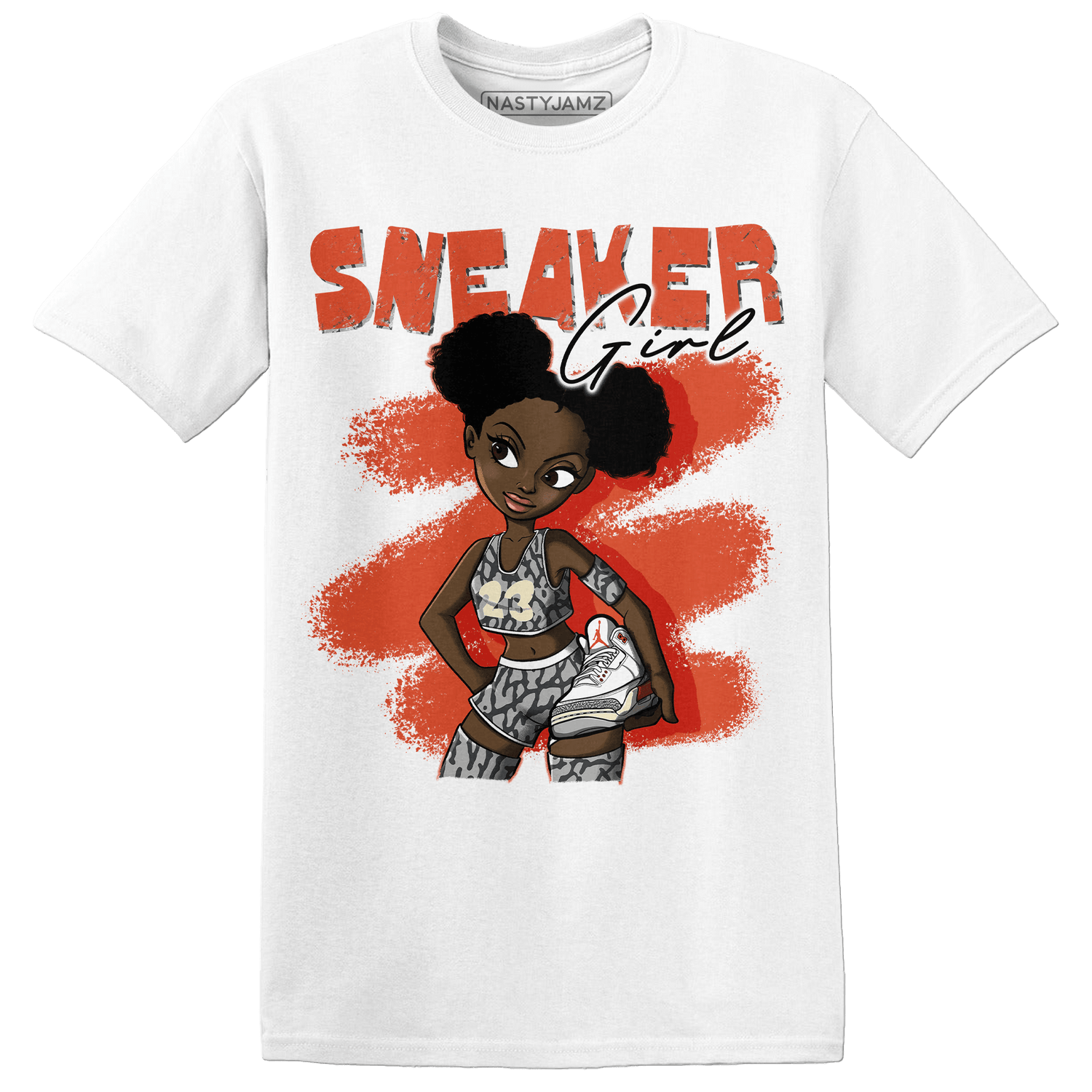 Georgia Peach 3s T Shirt Match Black Sneaker Girl - NastyJamz